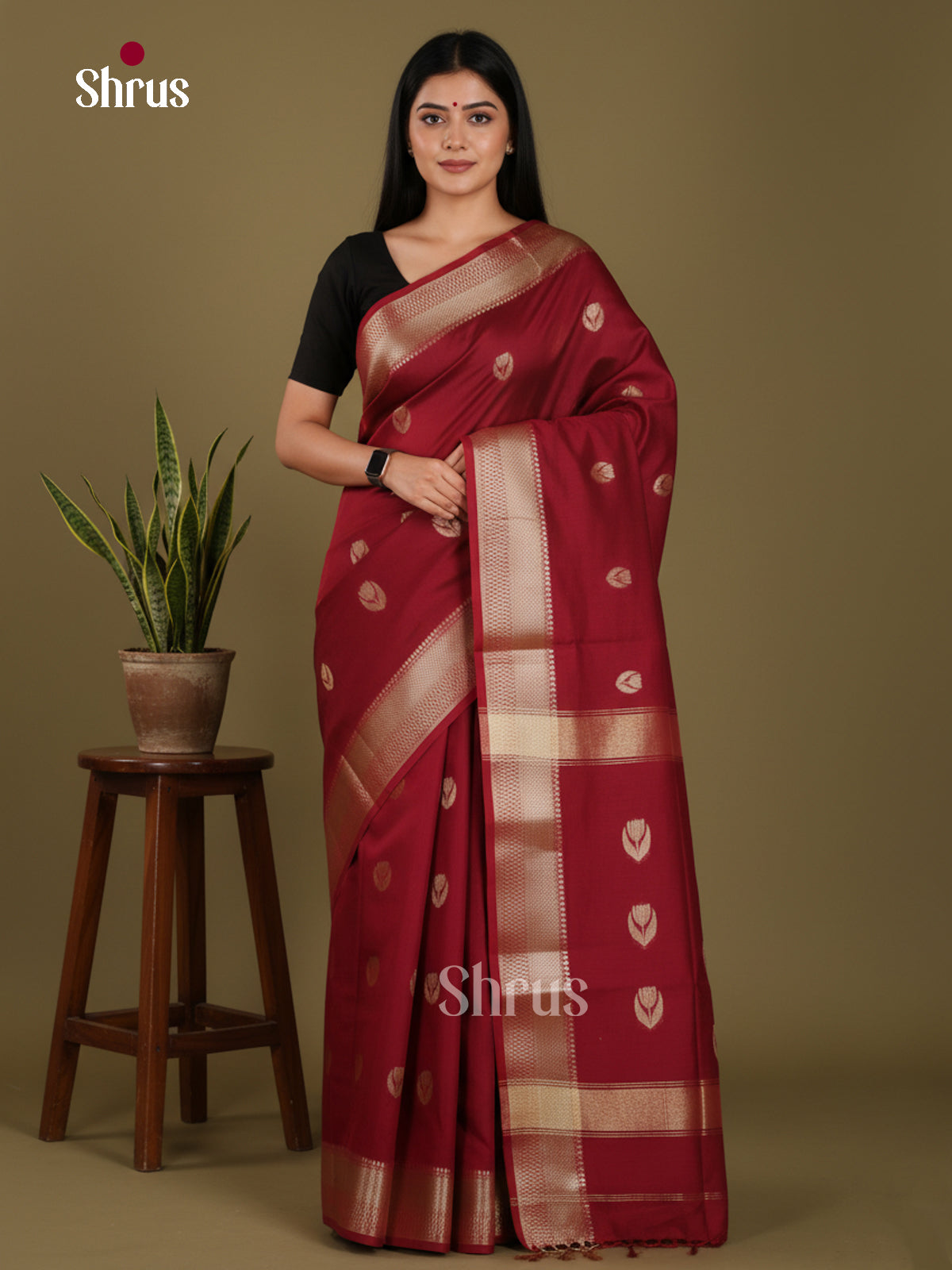 maroon - Art Maheshwari  Saree
