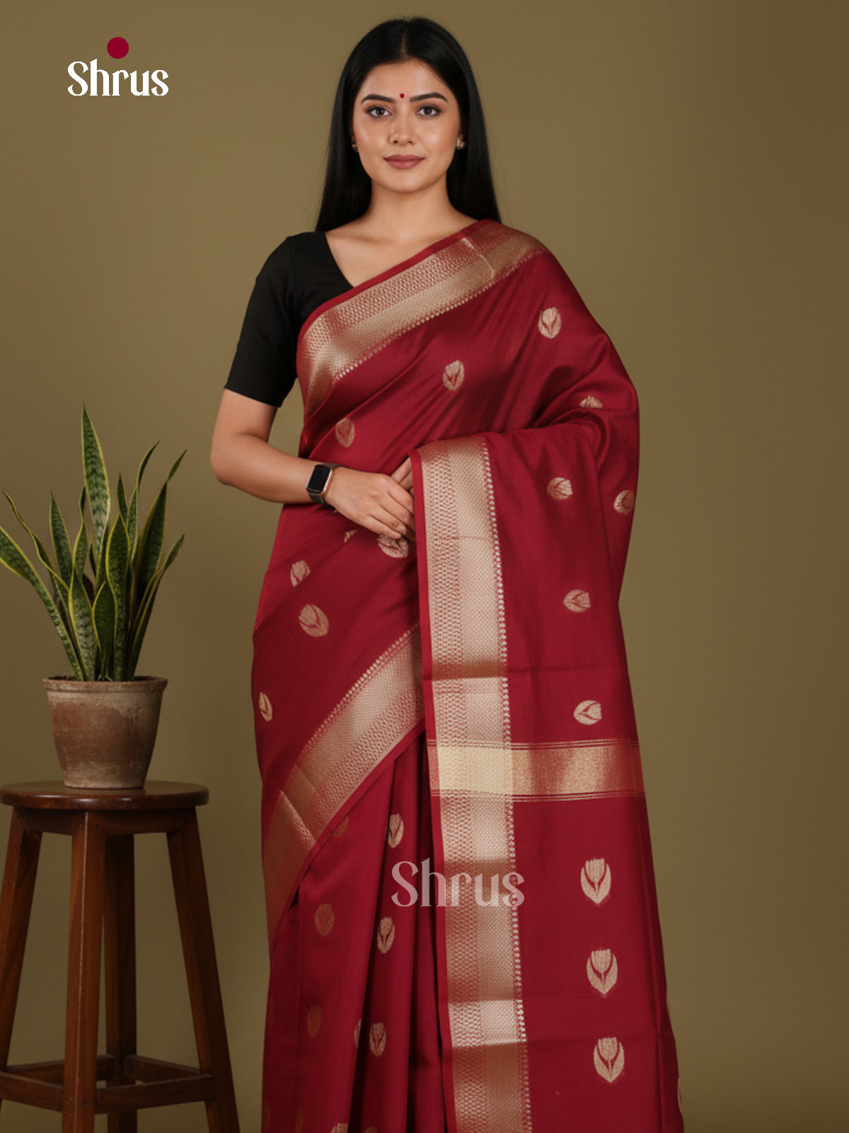 maroon - Art Maheshwari  Saree