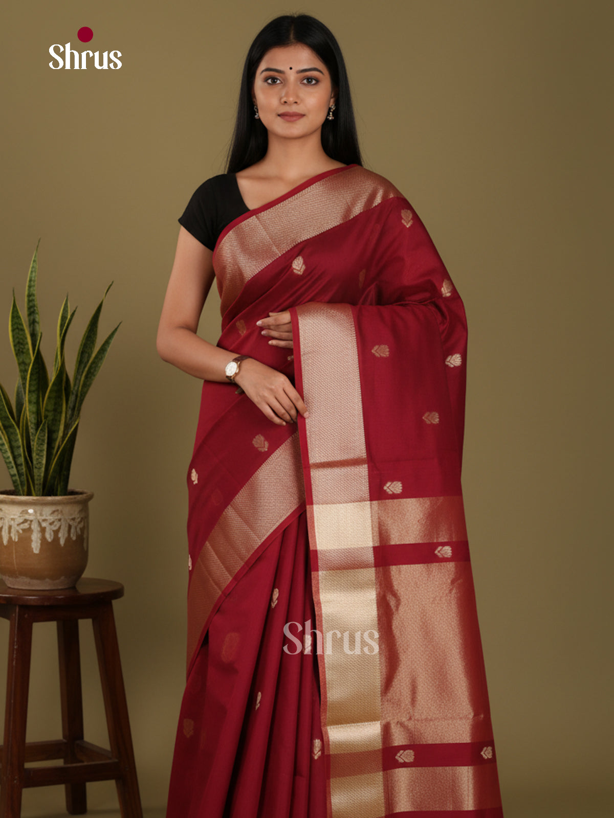 maroon - Art Maheshwari  Saree
