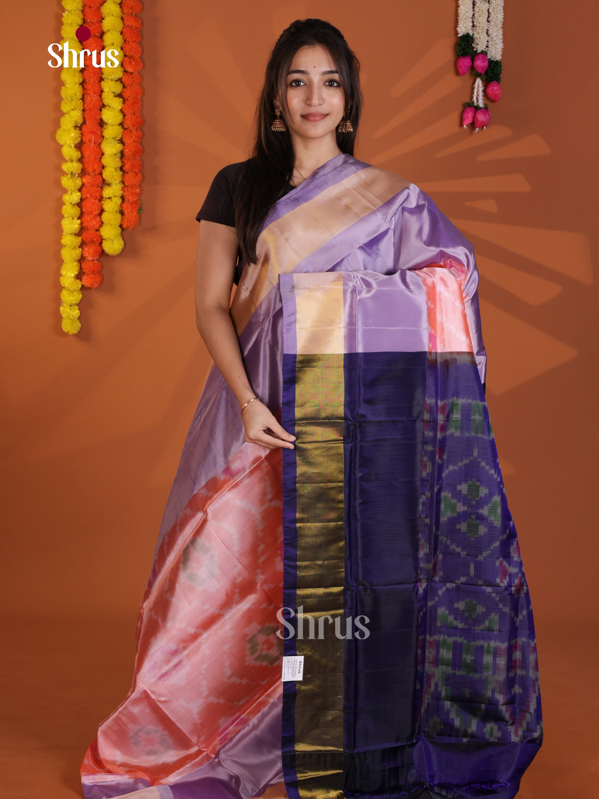 Pink & Blue - Semi uppada Saree