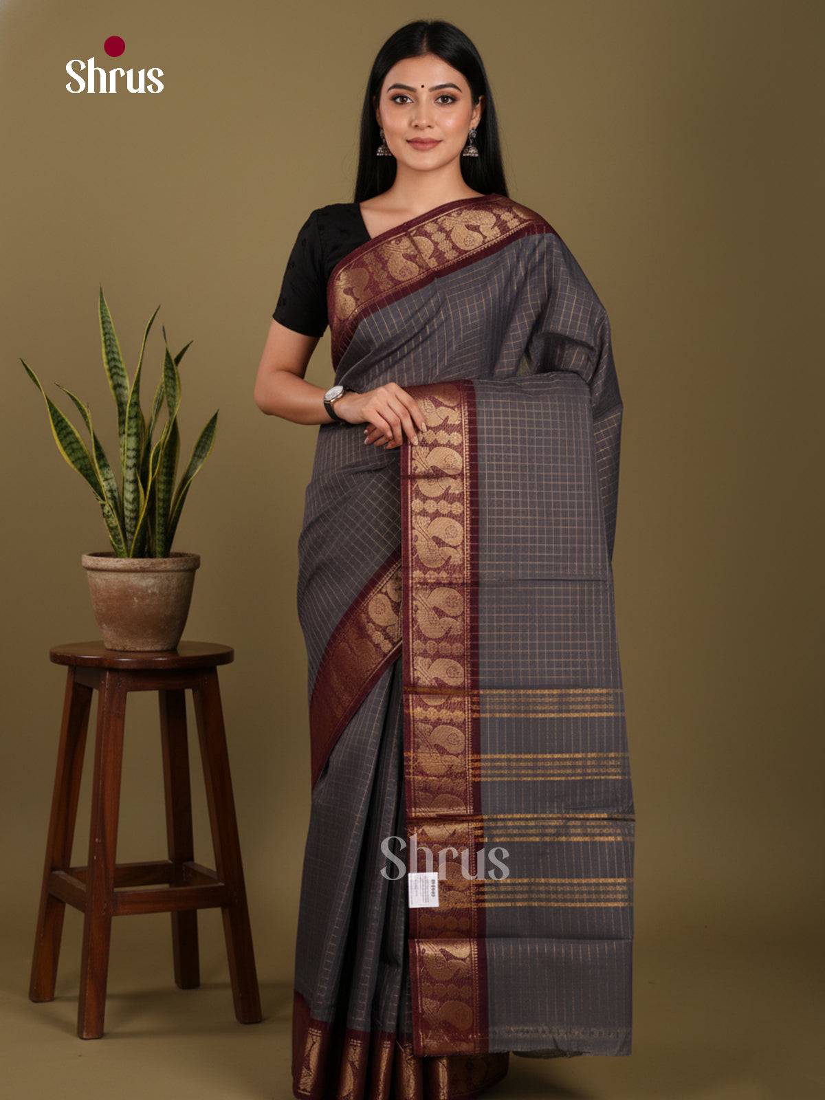 DKS28093 - Chettinad Mix Cotton-Without Blouse Saree