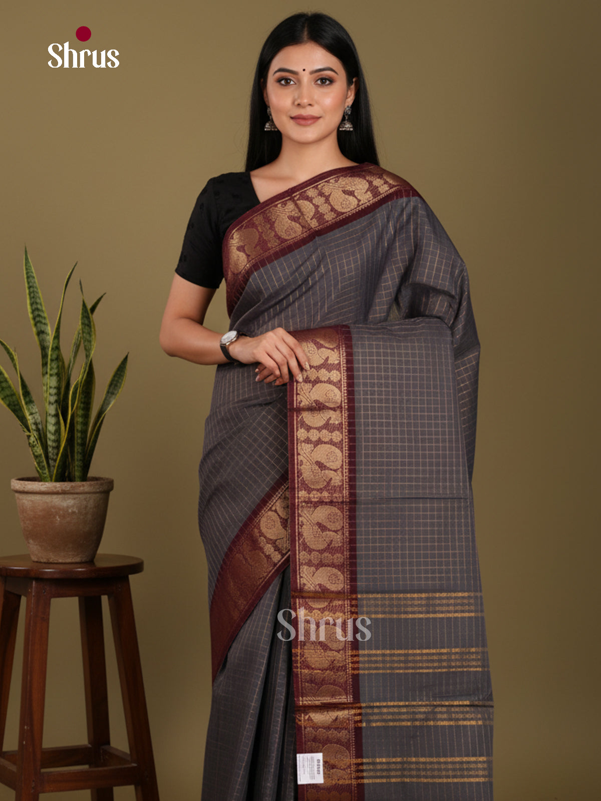 DKS28093 - Chettinad Mix Cotton-Without Blouse Saree