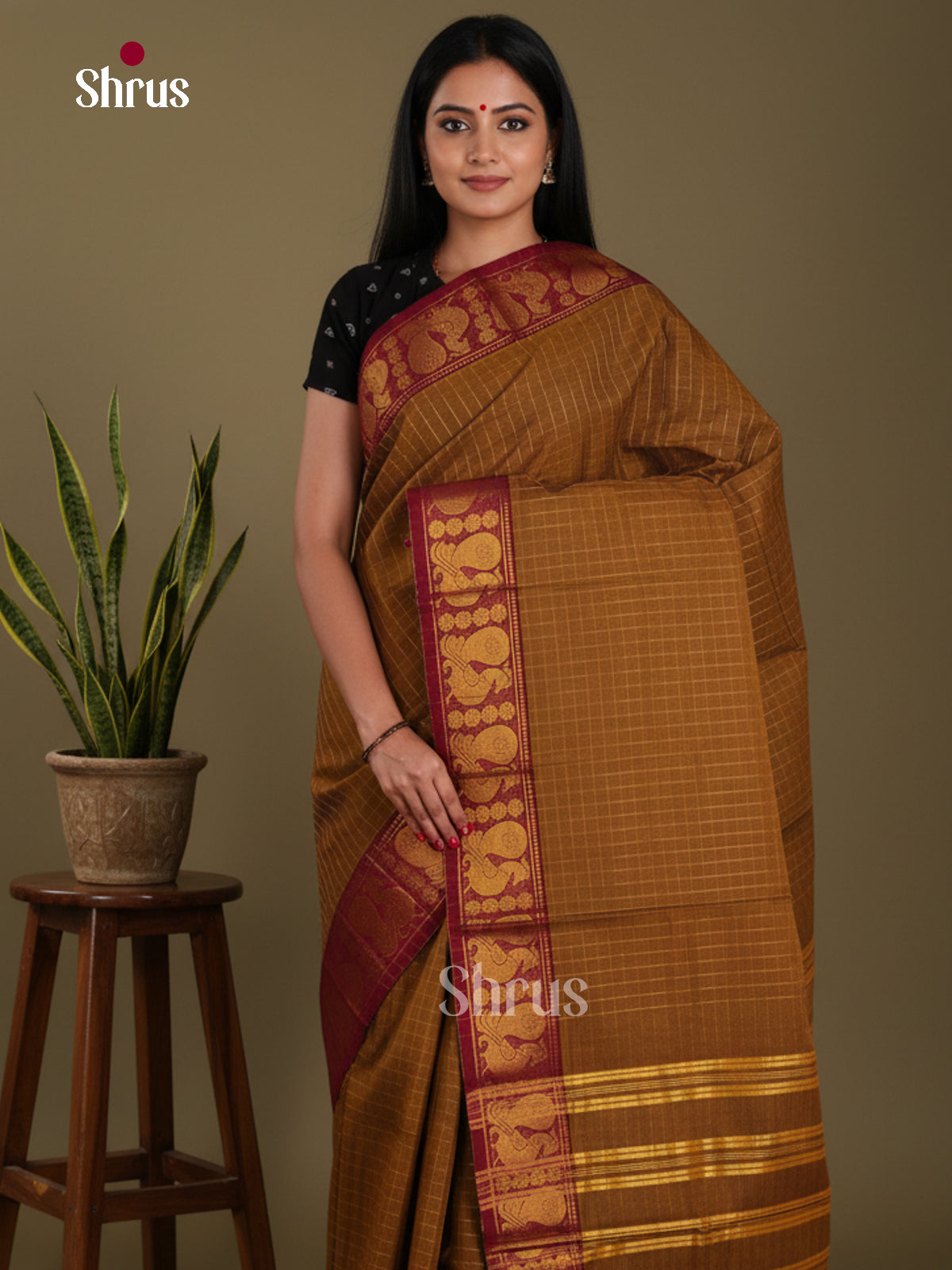 DKS28097 - Chettinad Mix Cotton-Without Blouse Saree