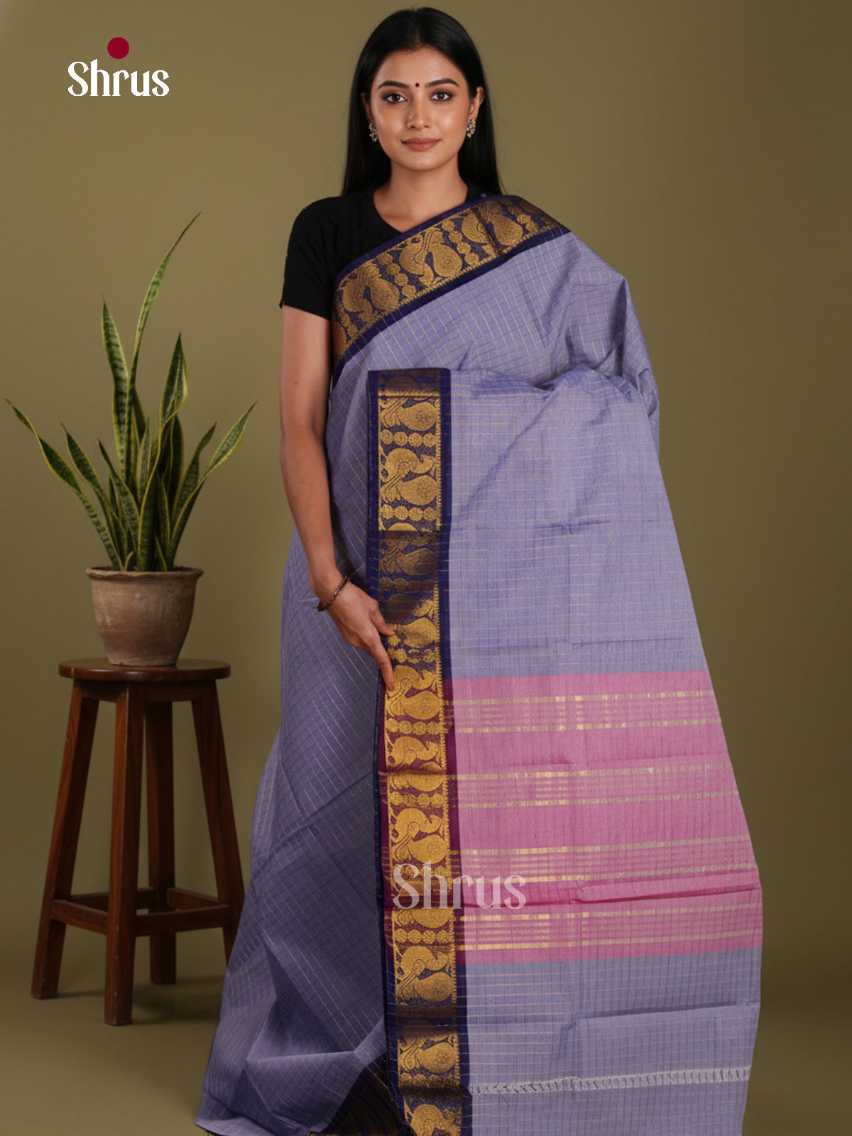 DKS28099 - Chettinad Mix Cotton-Without Blouse Saree