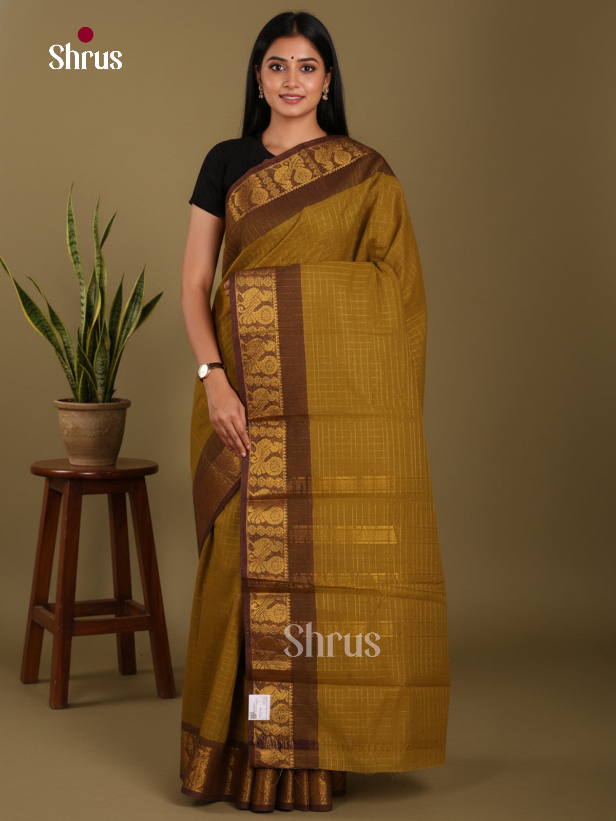 DKS28101 - Chettinad Mix Cotton-Without Blouse Saree