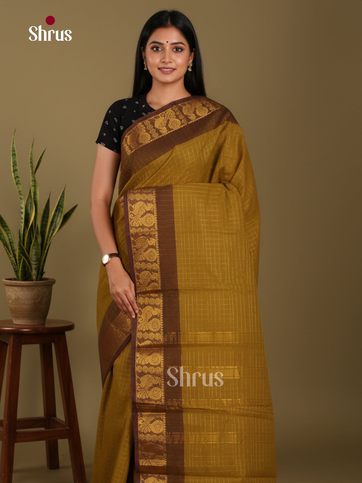 DKS28101 - Chettinad Mix Cotton-Without Blouse Saree
