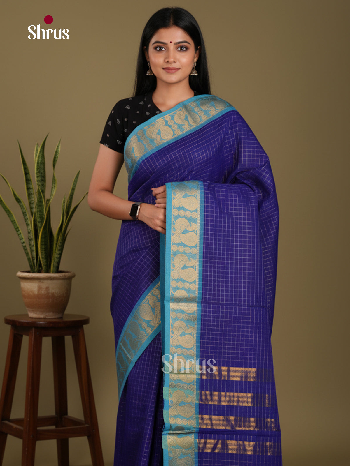 DKS28108 - Chettinad Mix Cotton-Without Blouse Saree