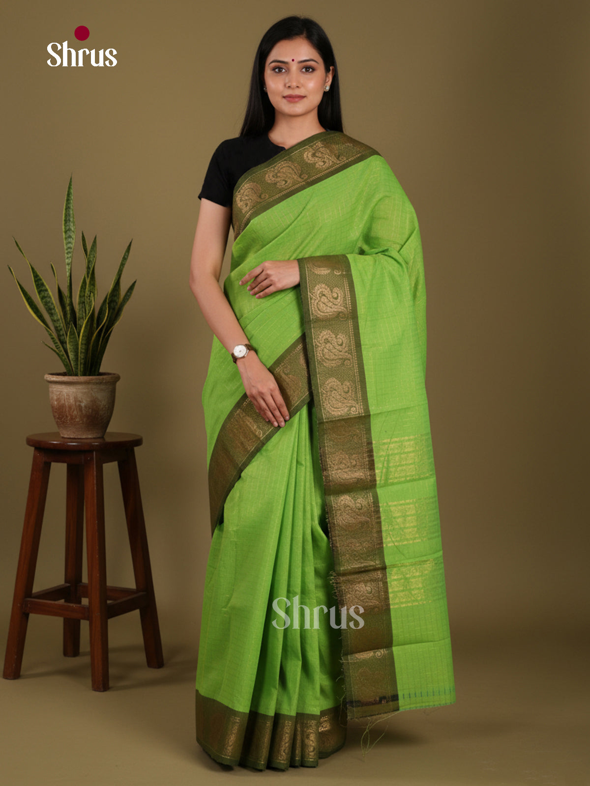 DKS28109 - Chettinad Mix Cotton-Without Blouse Saree