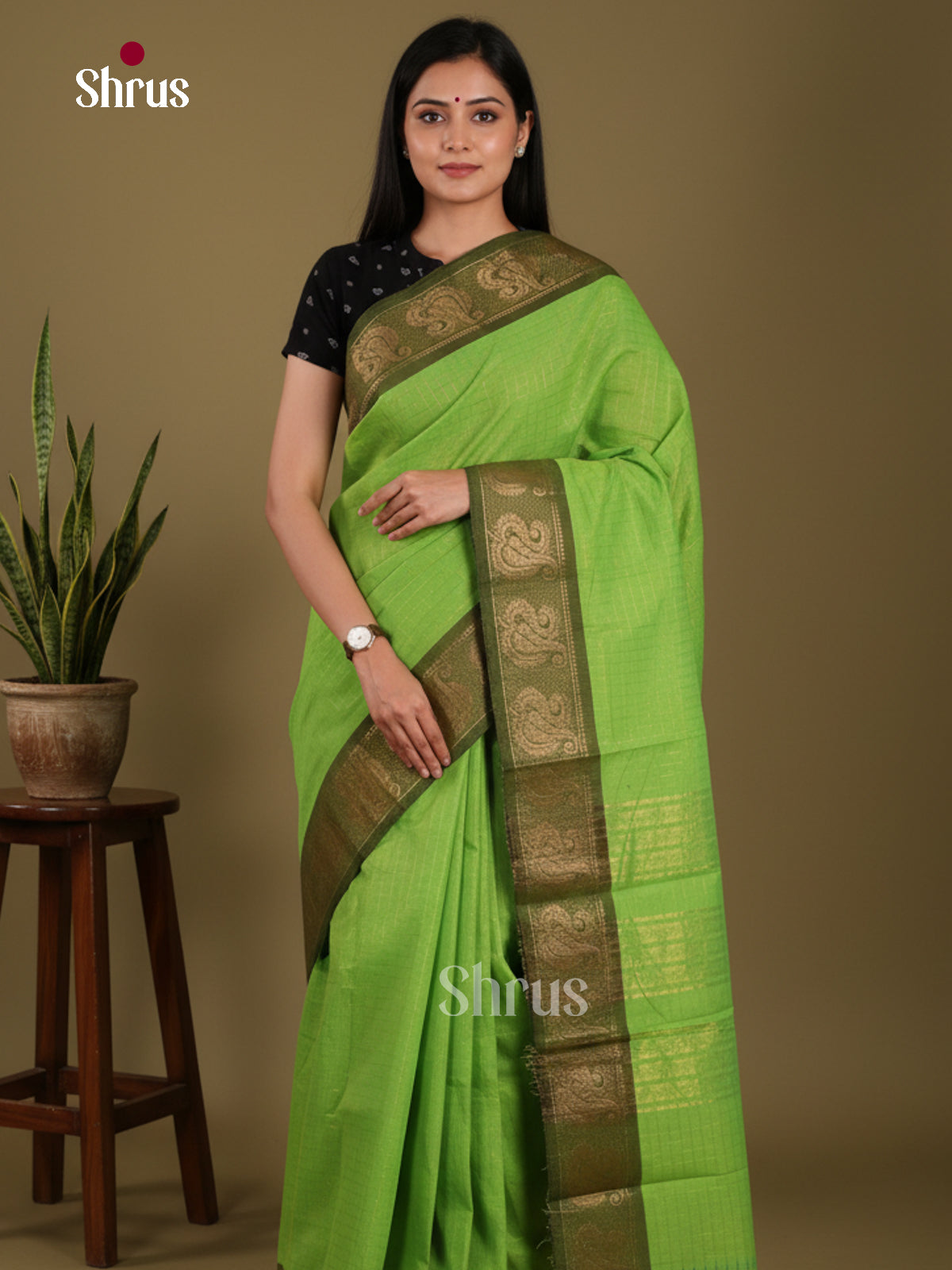 DKS28109 - Chettinad Mix Cotton-Without Blouse Saree