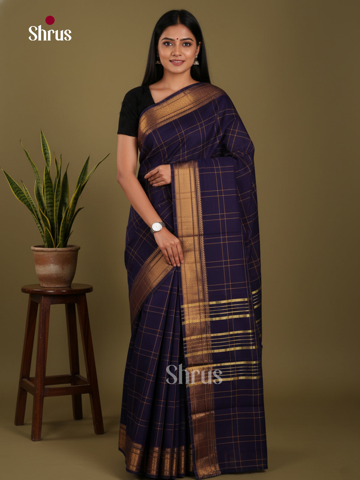 DKS28120 - Chettinad Mix Cotton-Without Blouse Saree - Shop on Shrus.com