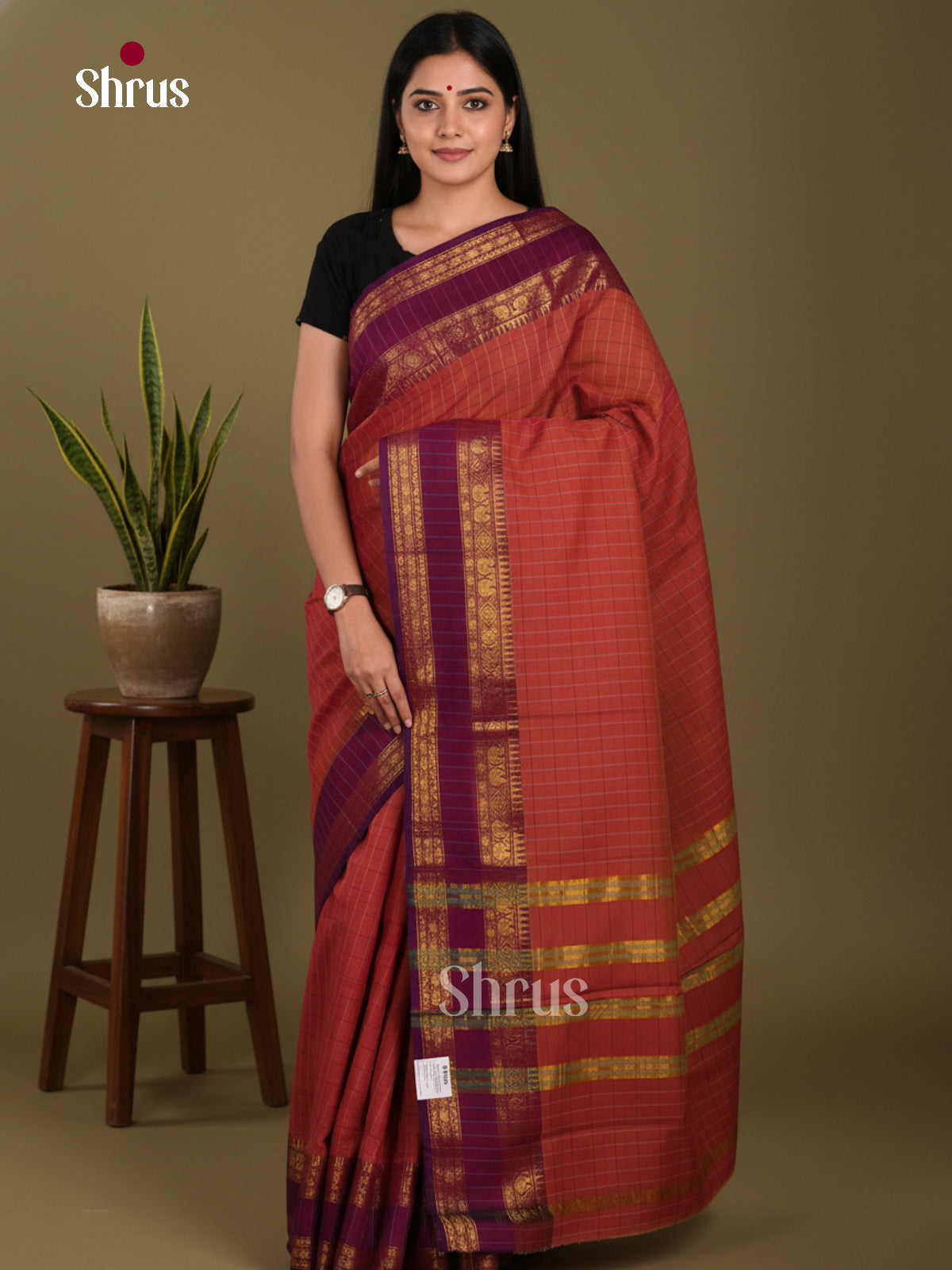 DKS28121 - Chettinad Mix Cotton-Without Blouse Saree