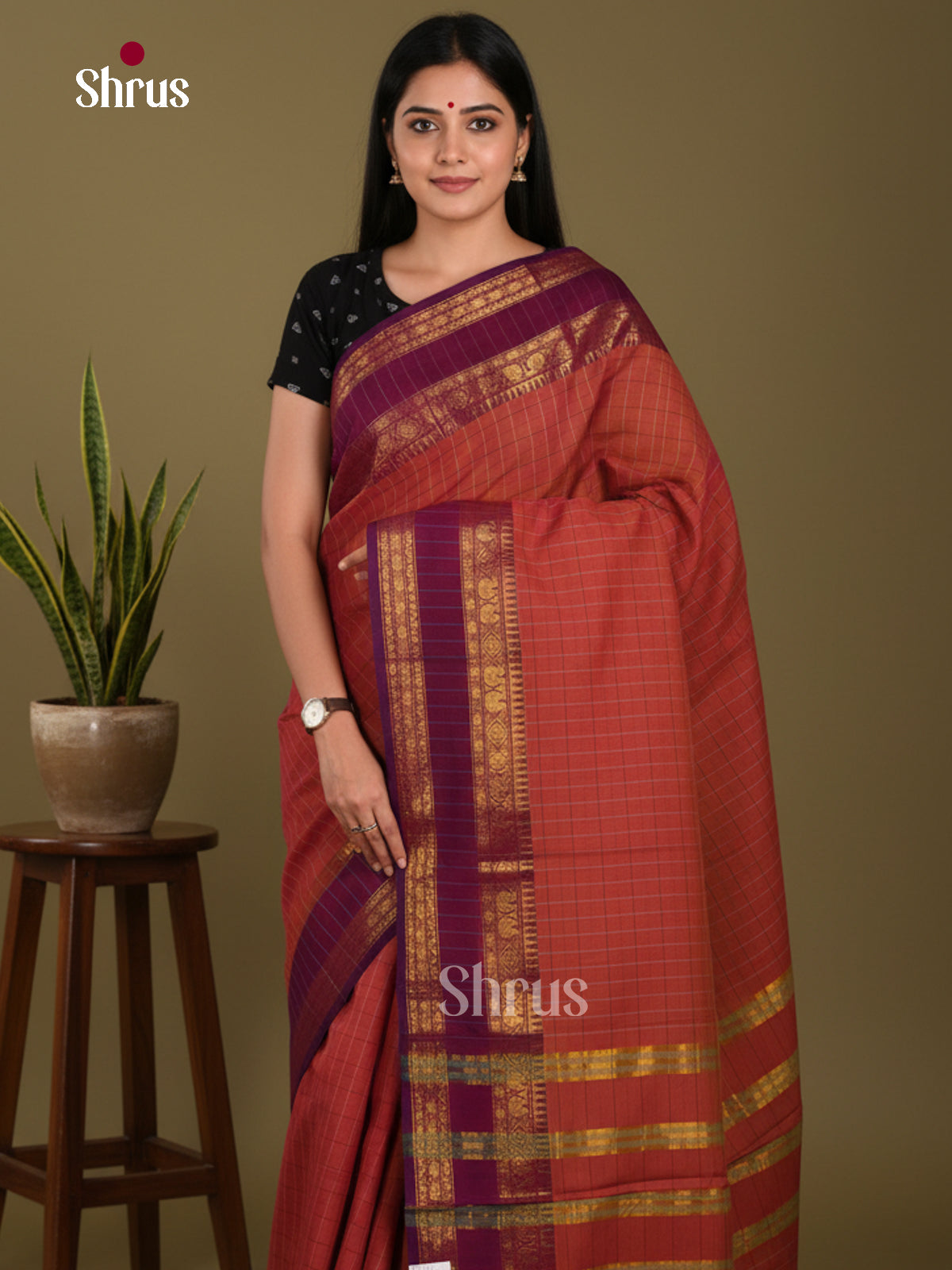 DKS28121 - Chettinad Mix Cotton-Without Blouse Saree