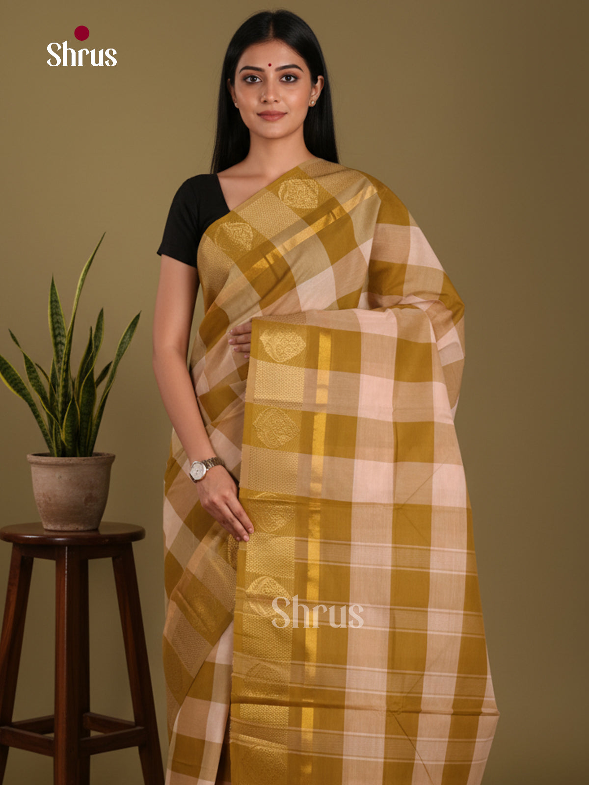 DKS28124 - Chettinad Mix Cotton-Without Blouse Saree