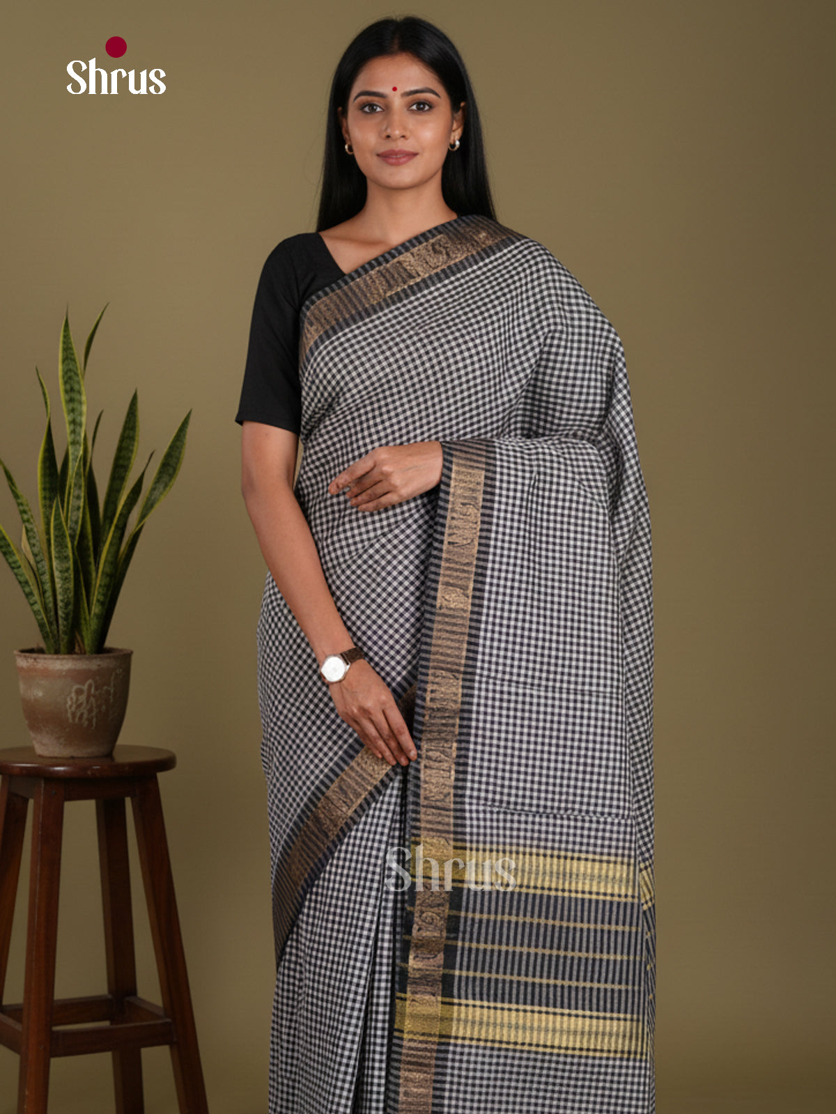 DKS28126 - Chettinad Mix Cotton-Without Blouse Saree - Shop on Shrus.com