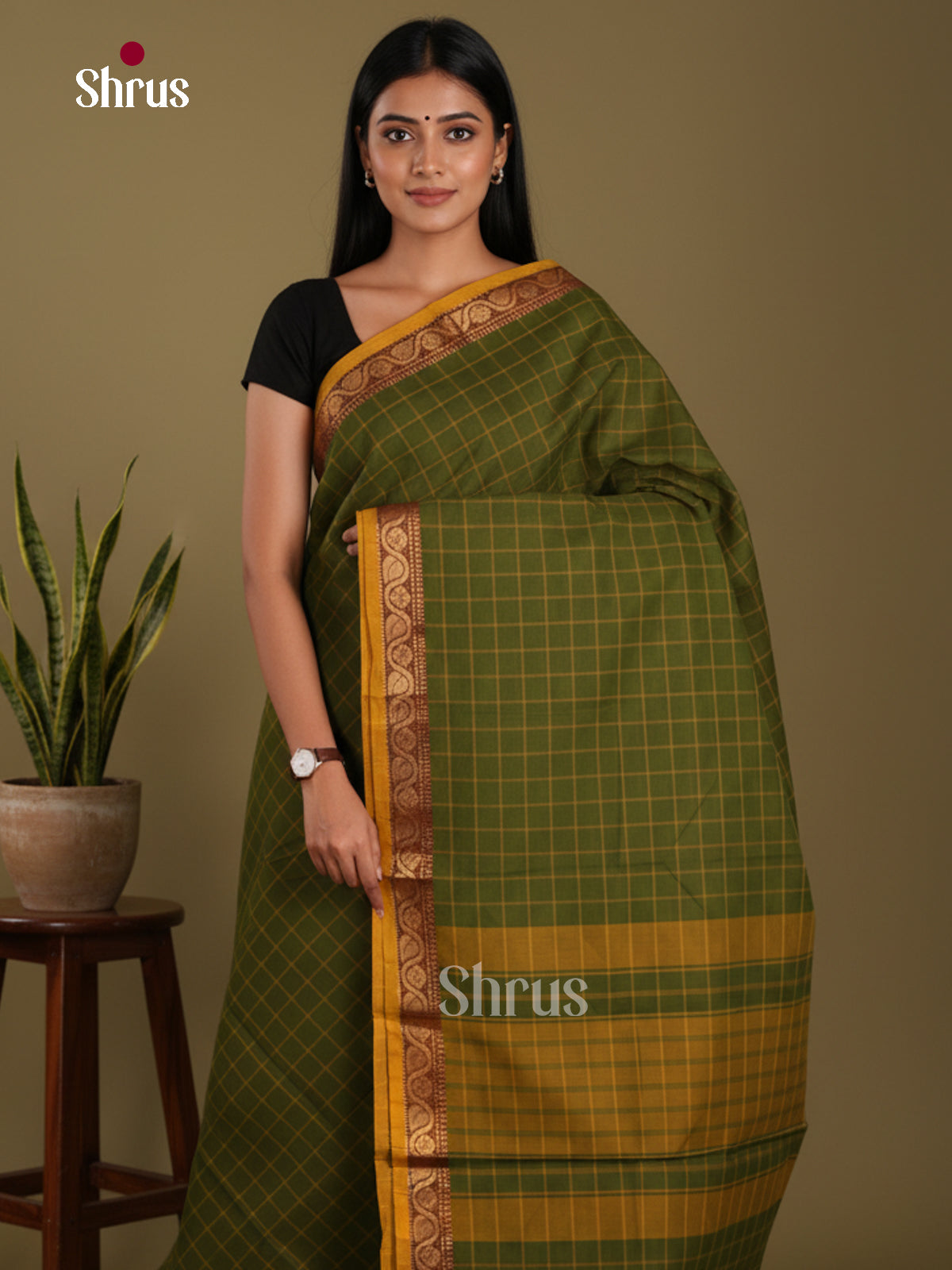 DKS28129 - Chettinad Mix Cotton-Without Blouse Saree