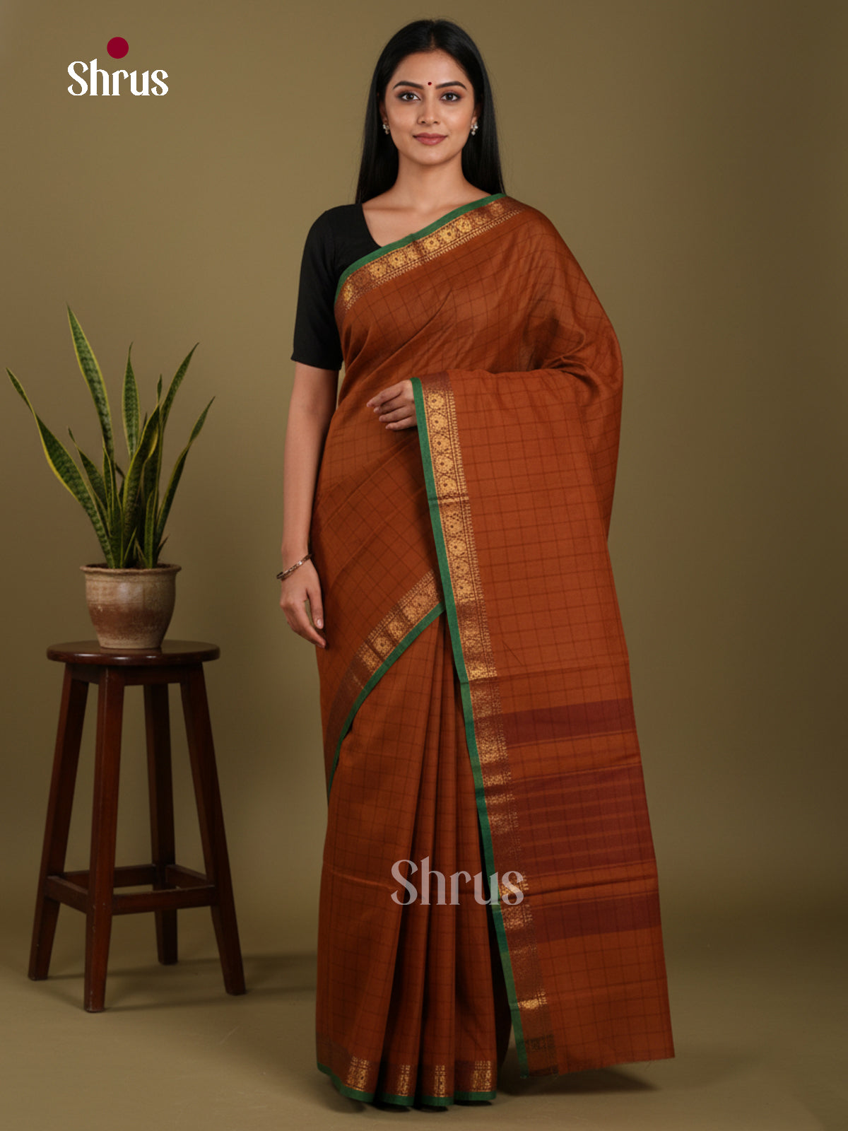 DKS28137 - Chettinad Mix Cotton-Without Blouse Saree