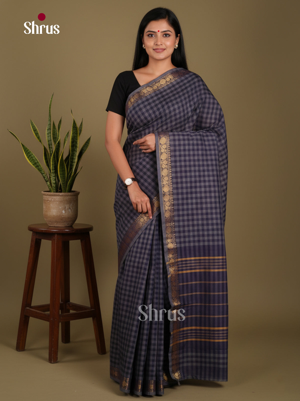 DKS28156 - Chettinad Mix Cotton-Without Blouse Saree