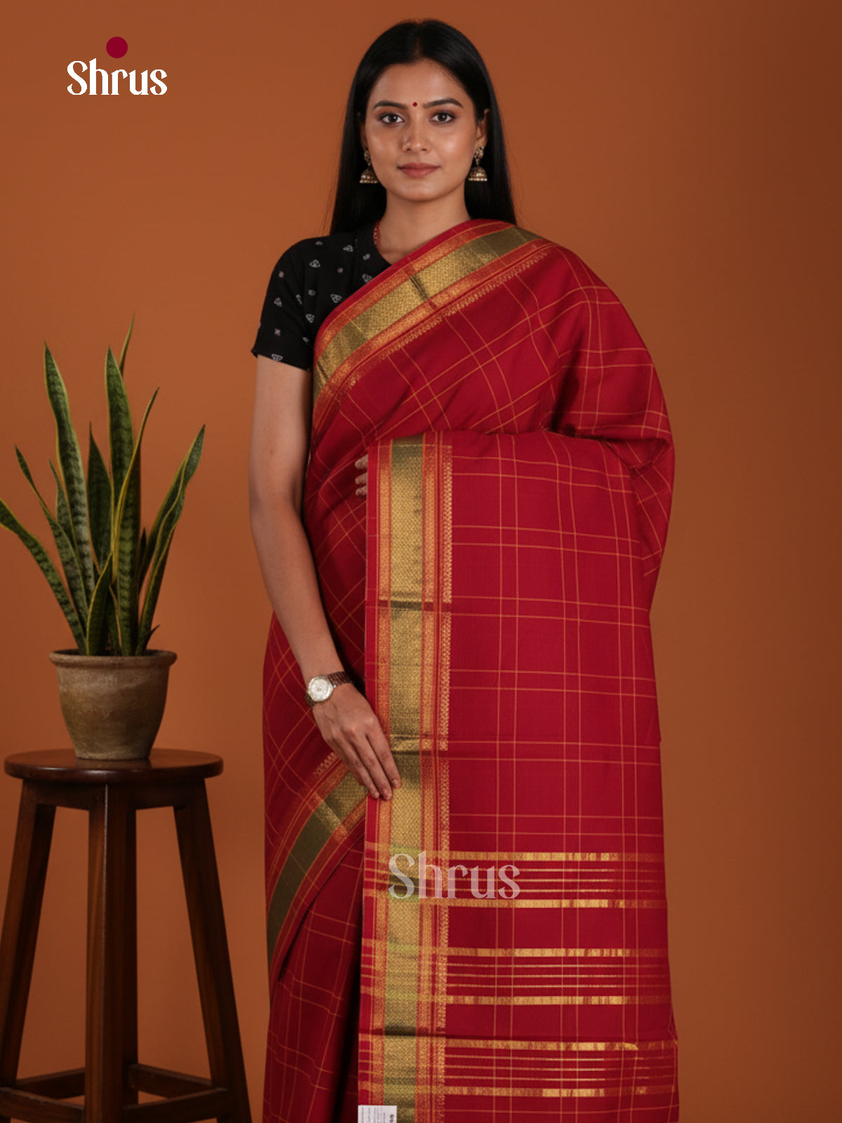 DKS28163 - Chettinad Mix Cotton-Without Blouse Saree