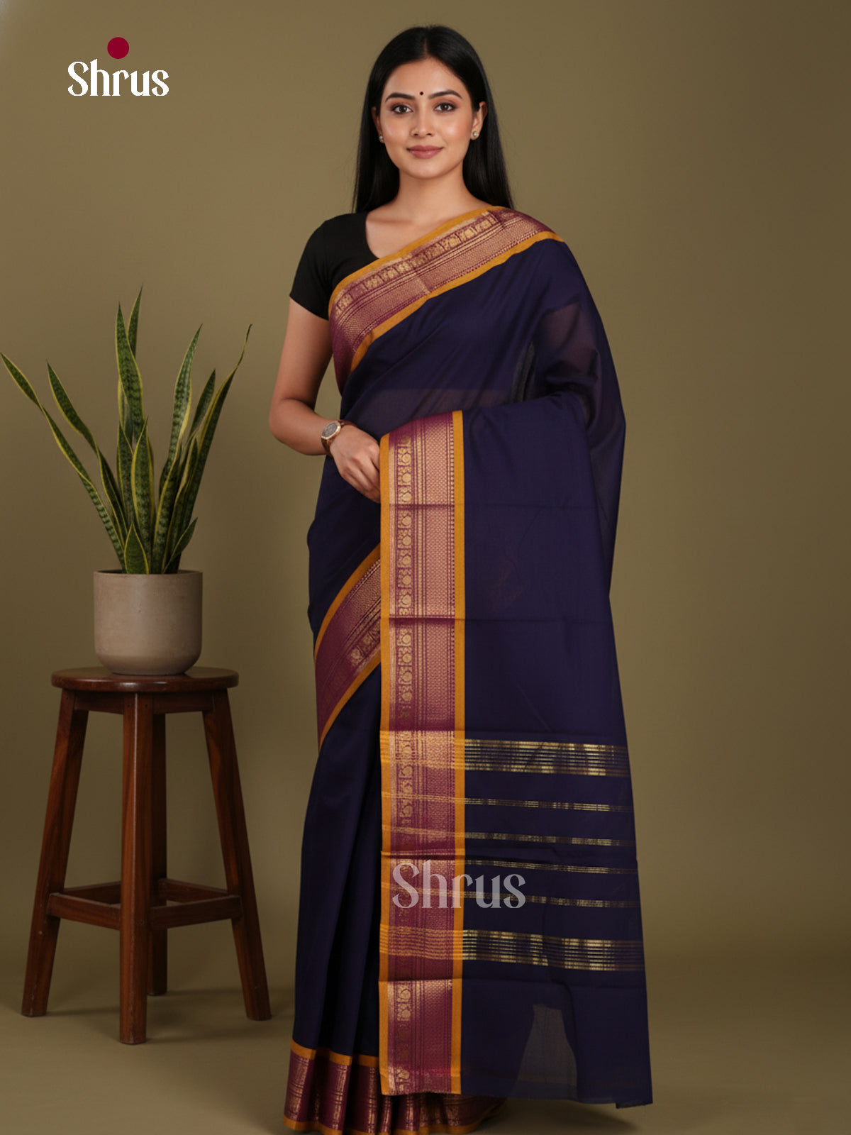 DKS28165 - Chettinad Mix Cotton-Without Blouse Saree