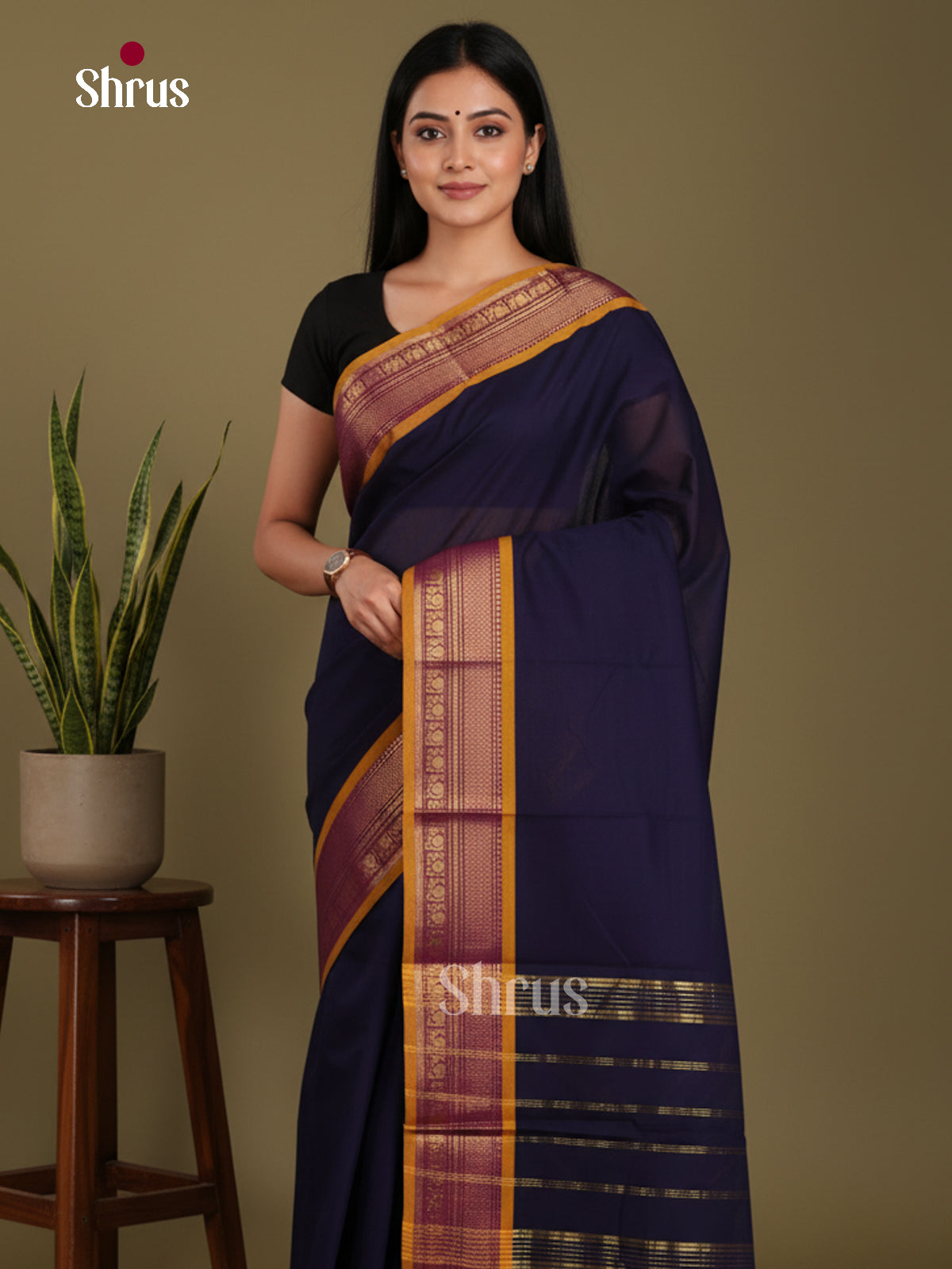 DKS28165 - Chettinad Mix Cotton-Without Blouse Saree