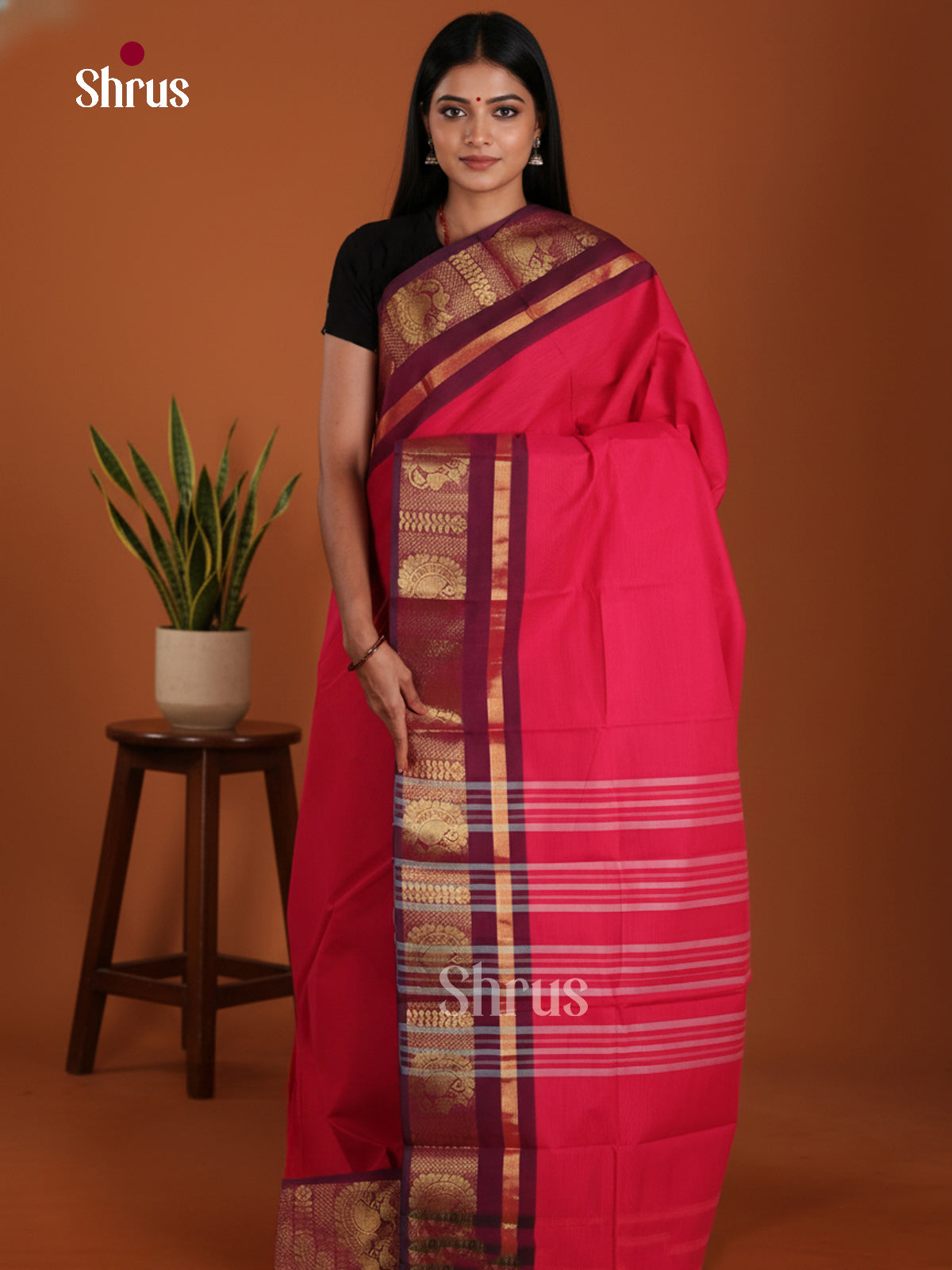 DKS28166 - Chettinad Mix Cotton-Without Blouse Saree