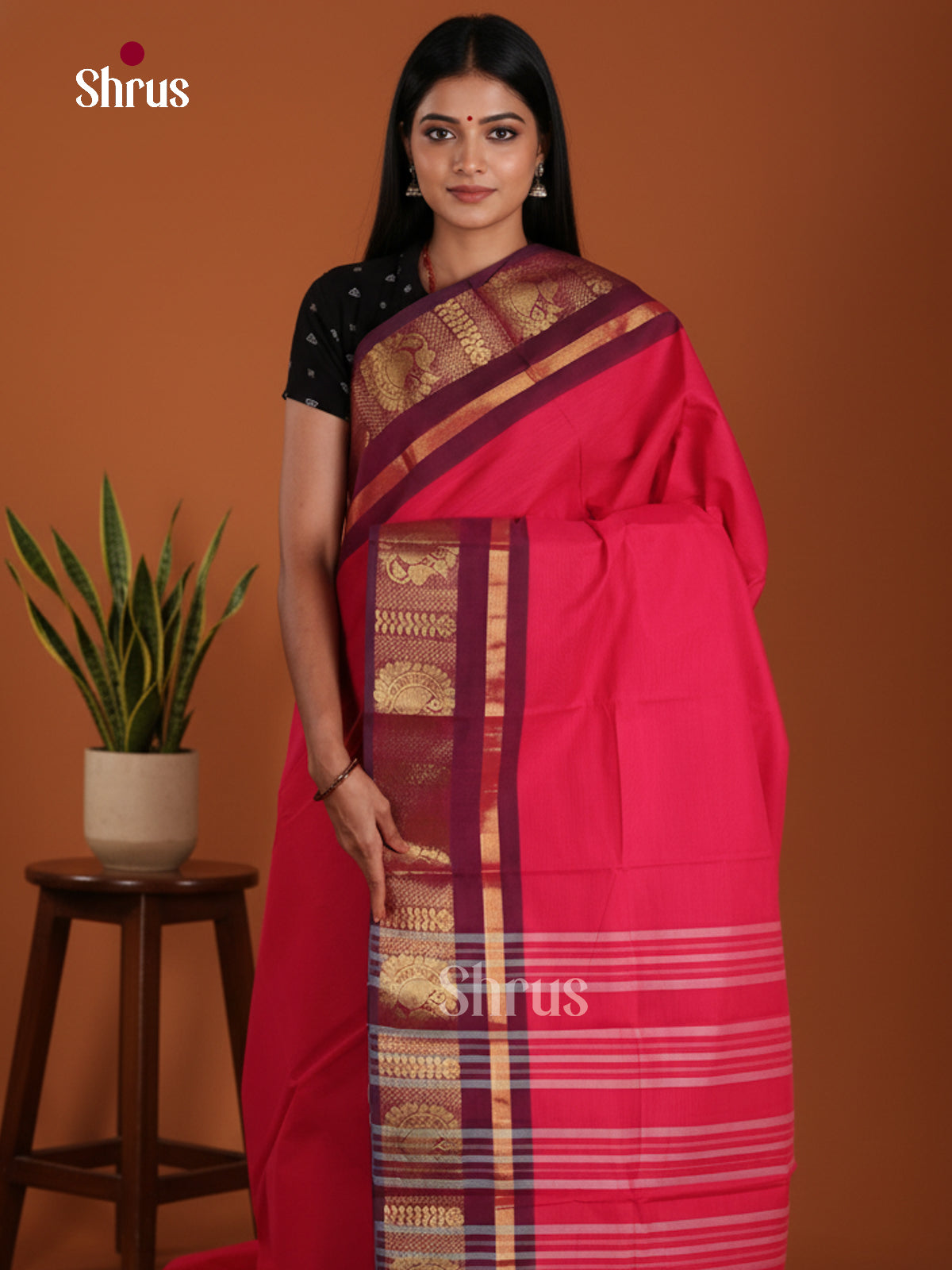 DKS28166 - Chettinad Mix Cotton-Without Blouse Saree