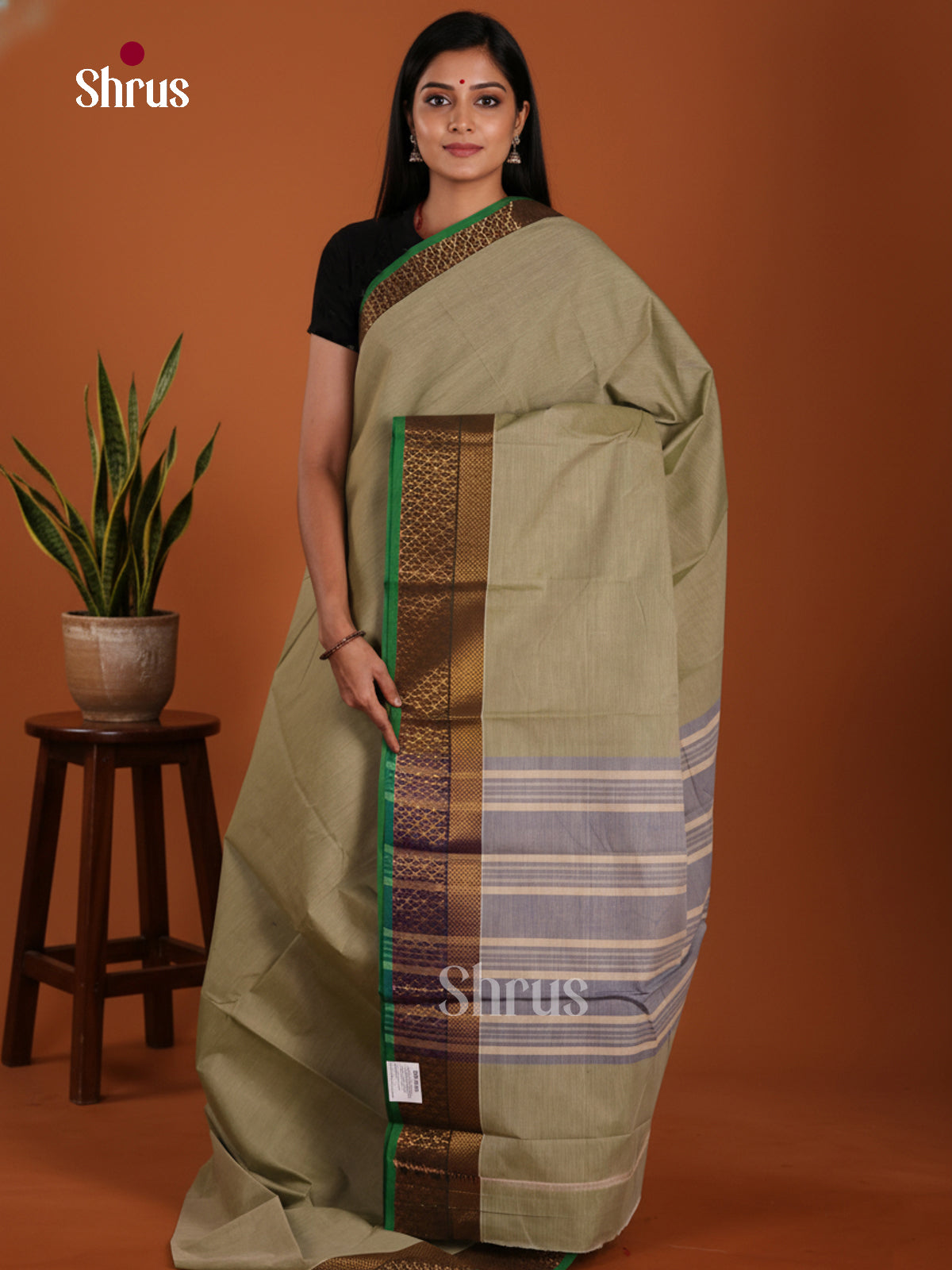 DKS28167 - Chettinad Mix Cotton-Without Blouse Saree - Shop on Shrus.com