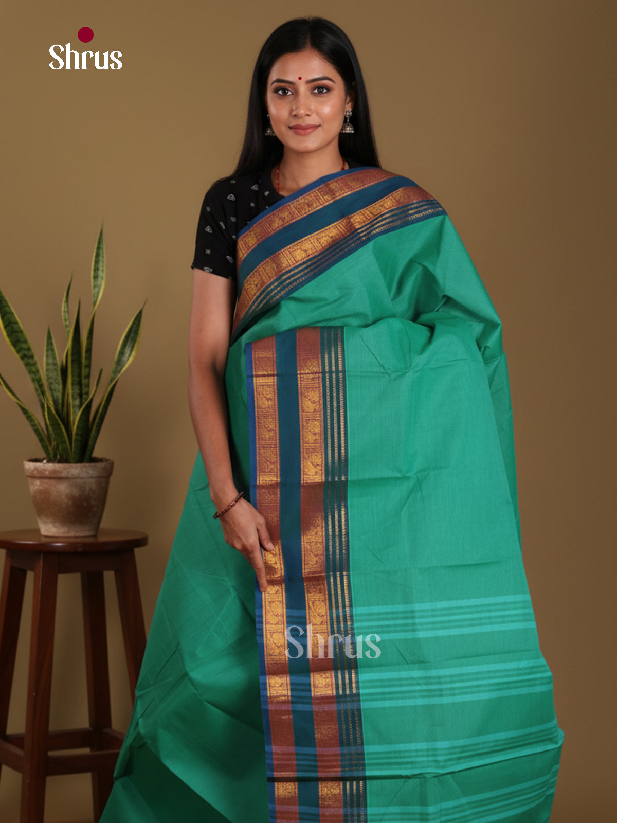 DKS28172 - Chettinad Mix Cotton-Without Blouse Saree