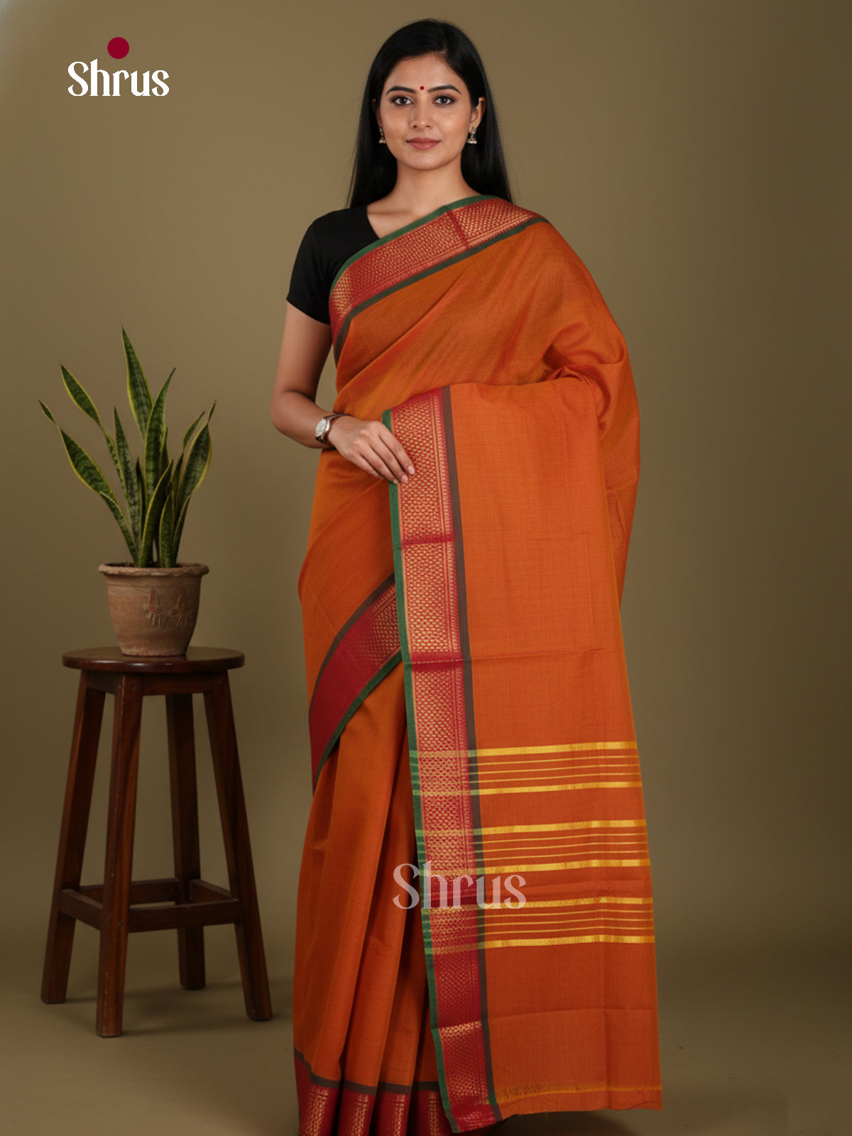 DKS28177 - Chettinad Mix Cotton-Without Blouse Saree