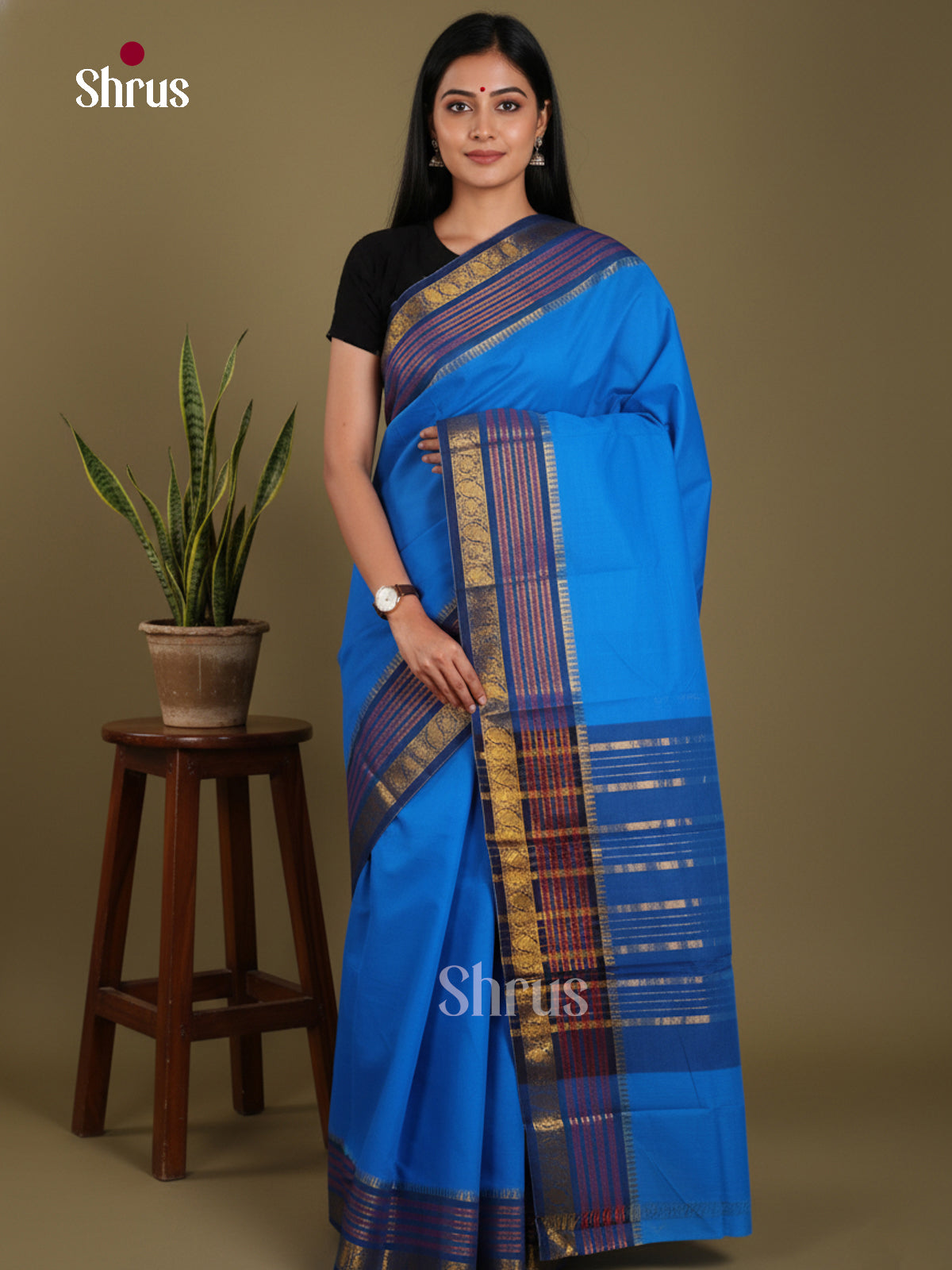 DKS28178 - Chettinad Mix Cotton-Without Blouse Saree