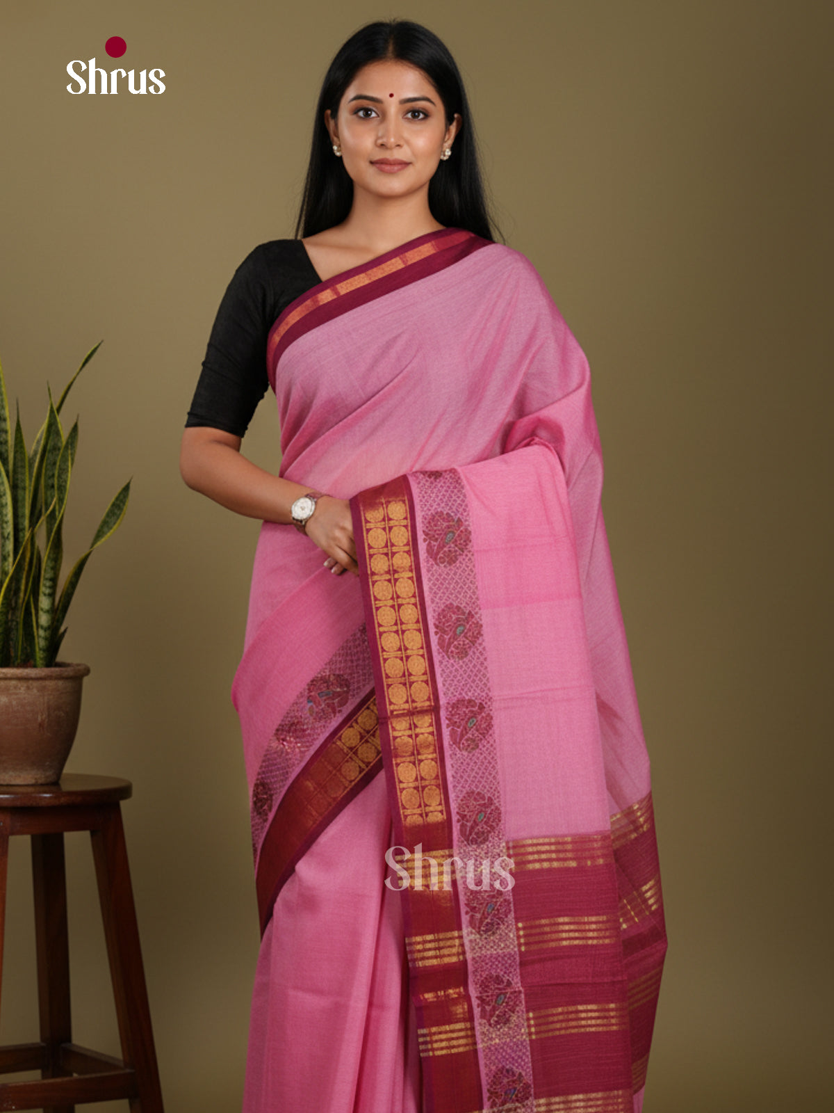 DKS28180 - Chettinad Mix Cotton-Without Blouse Saree
