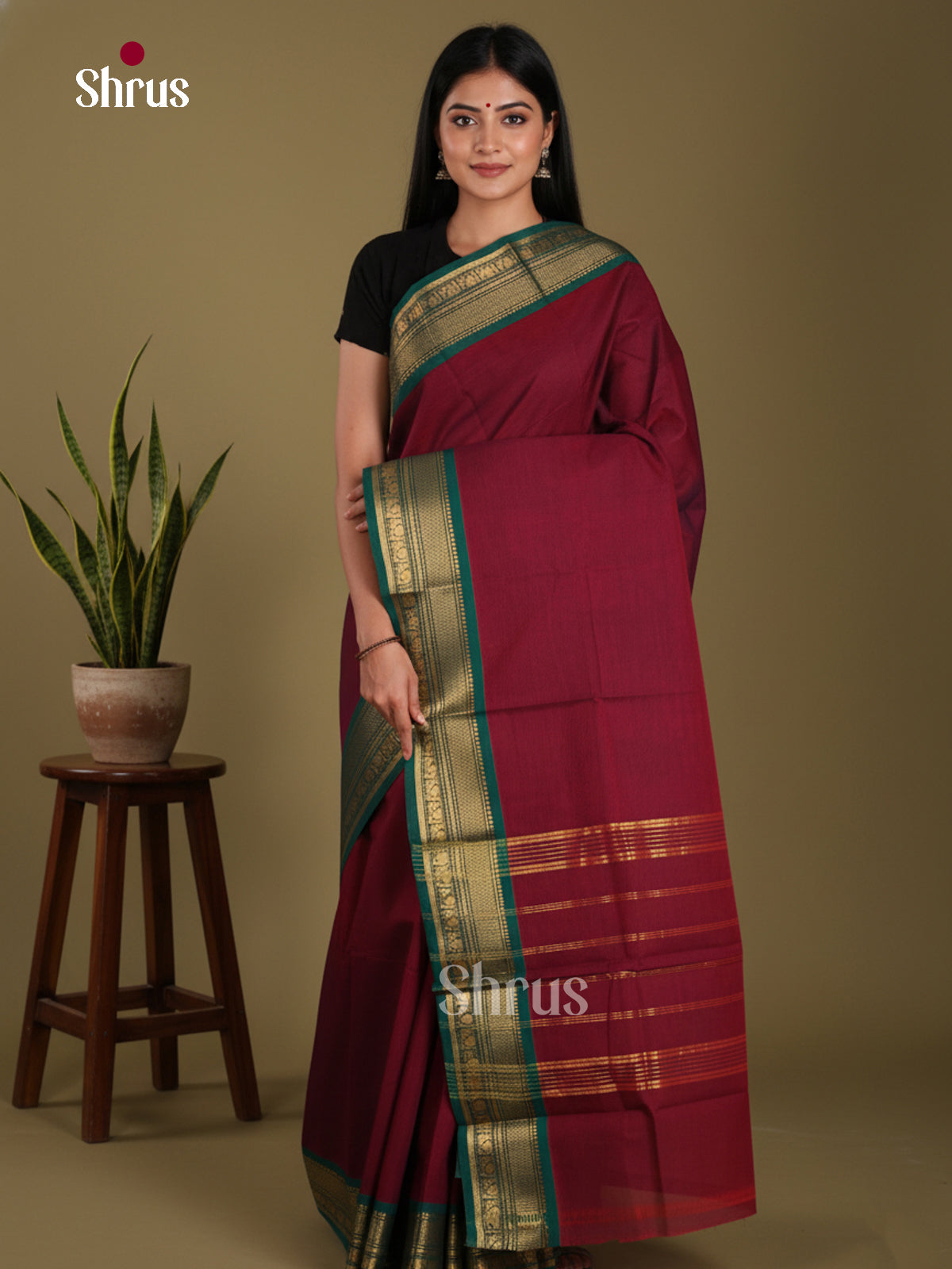 DKS28181 - Chettinad Mix Cotton-Without Blouse Saree