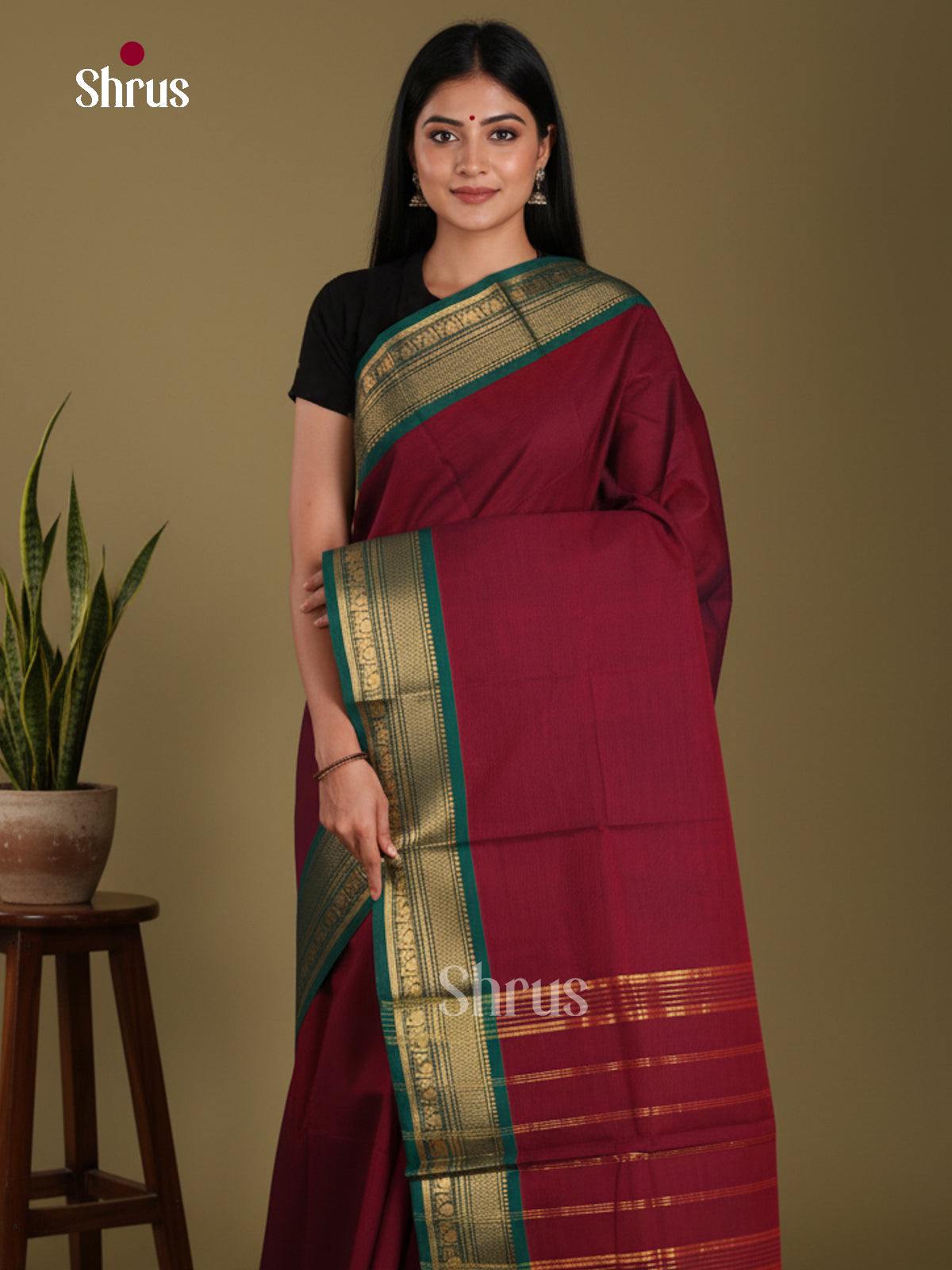 DKS28181 - Chettinad Mix Cotton-Without Blouse Saree