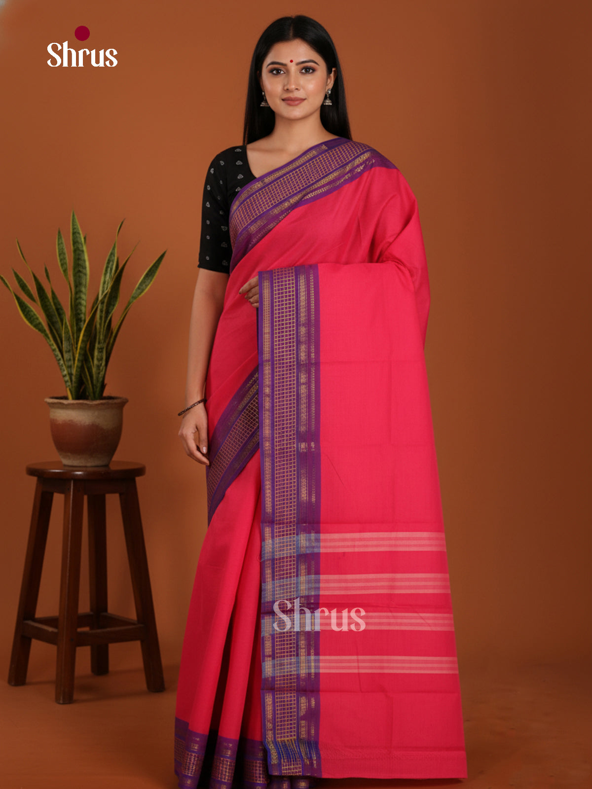 DKS28185 - Chettinad Mix Cotton-Without Blouse Saree