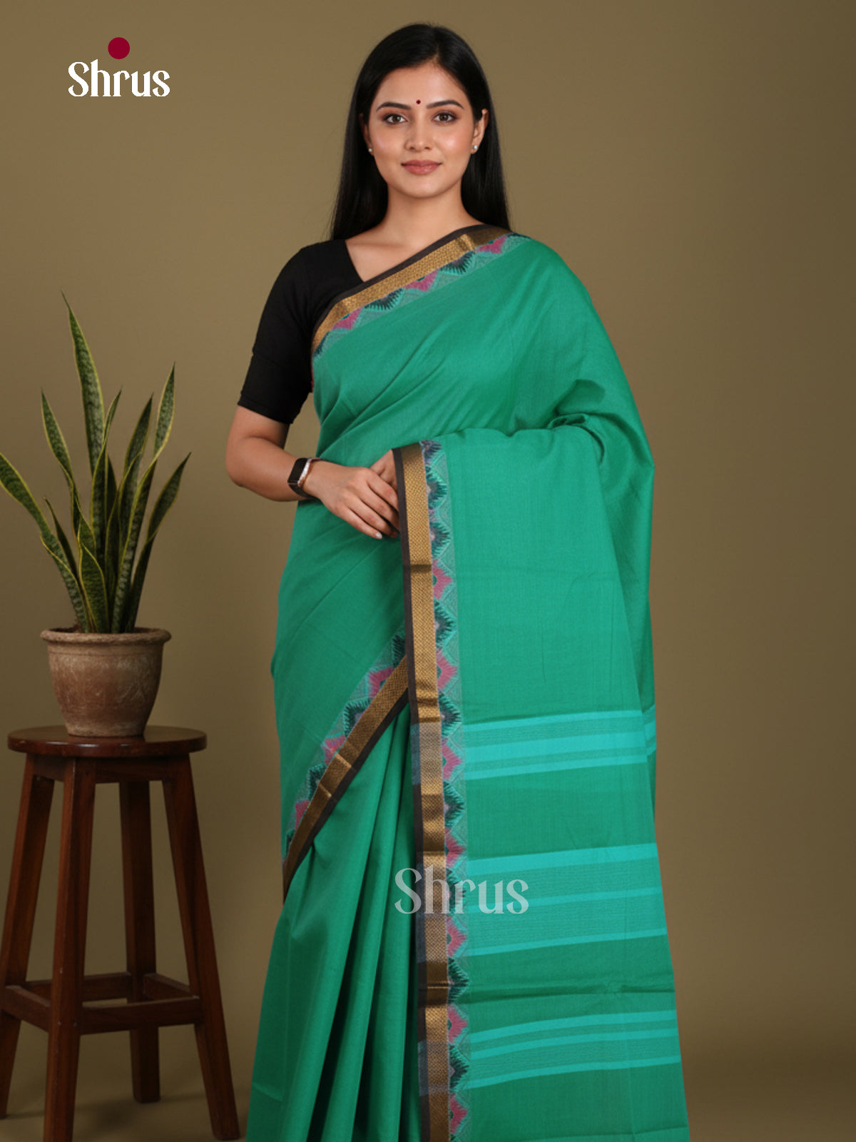 DKS28191 - Chettinad Mix Cotton-Without Blouse Saree