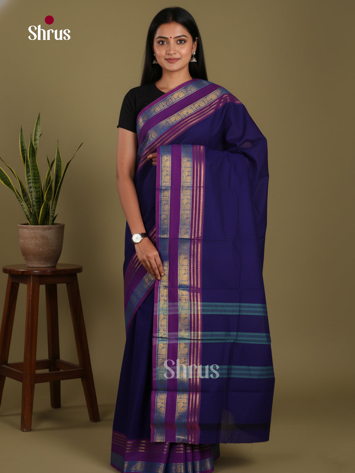 DKS28193 - Chettinad Mix Cotton-Without Blouse Saree