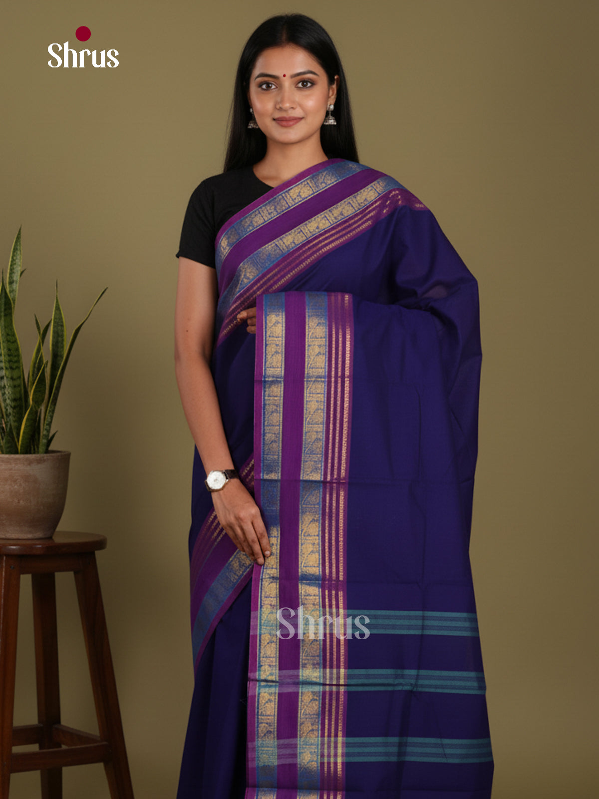 DKS28193 - Chettinad Mix Cotton-Without Blouse Saree