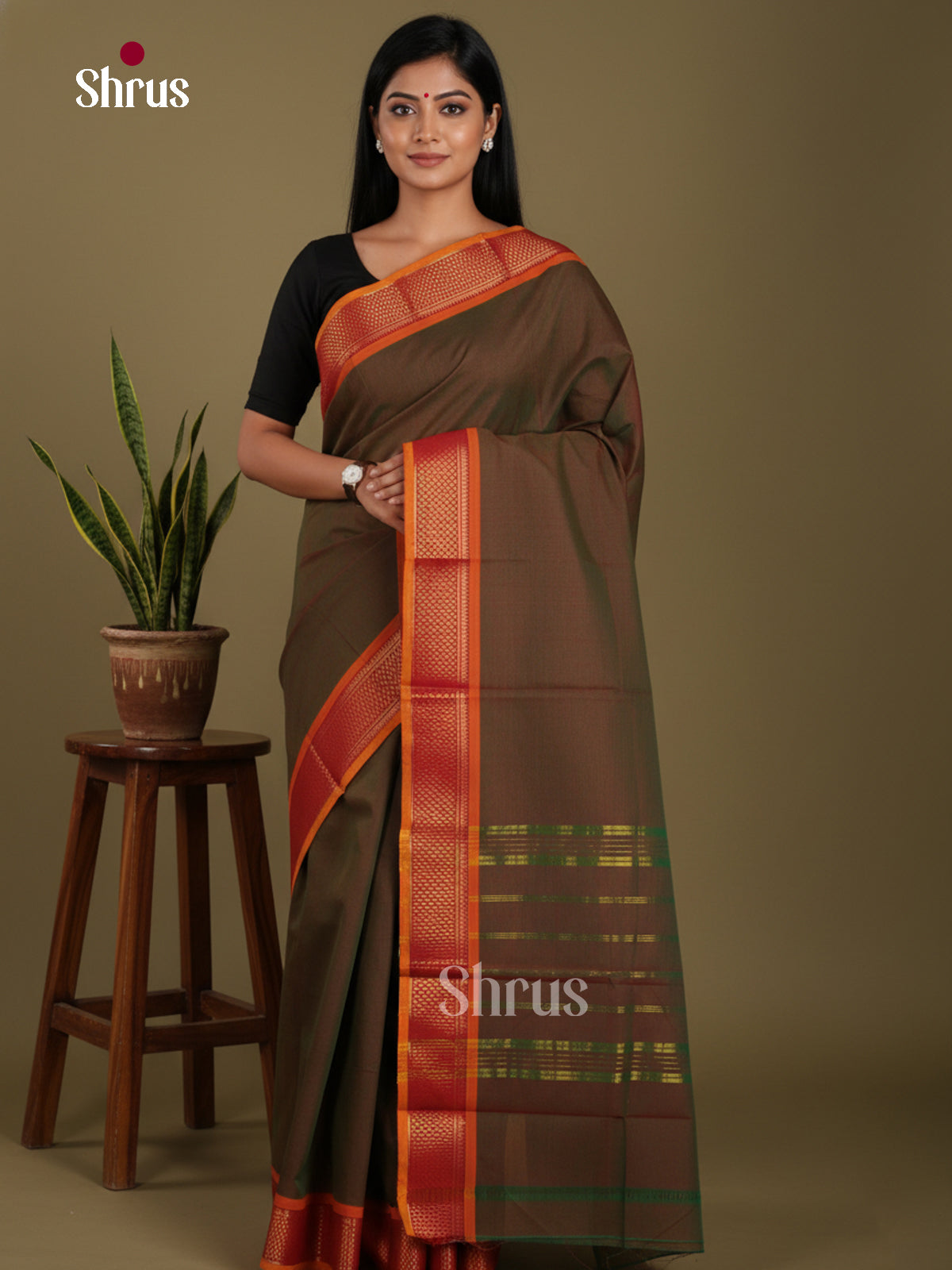 DKS28194 - Chettinad Mix Cotton-Without Blouse Saree