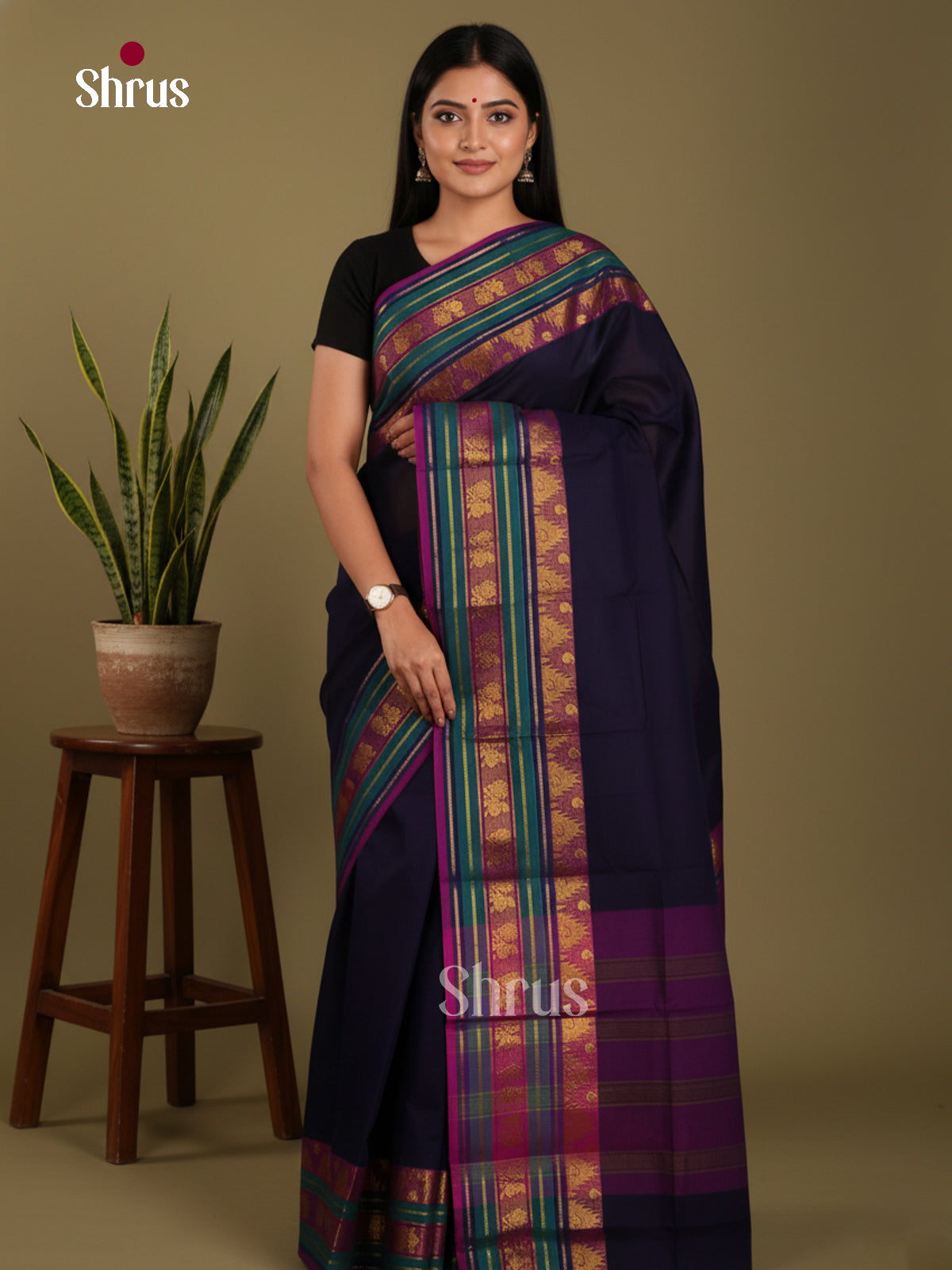 DKS28197 - Chettinad Mix Cotton-Without Blouse Saree