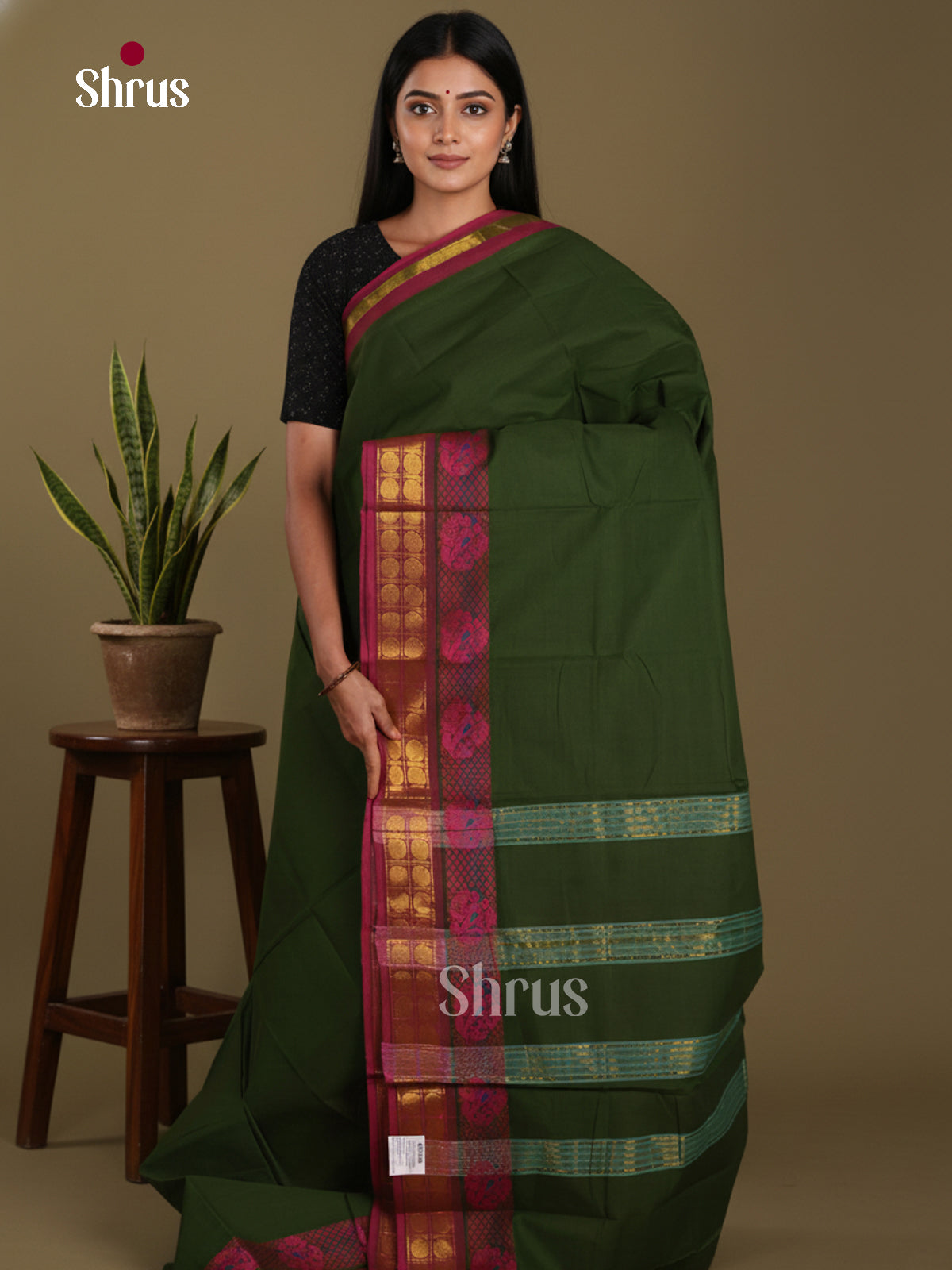 DKS28198 - Chettinad Mix Cotton-Without Blouse Saree