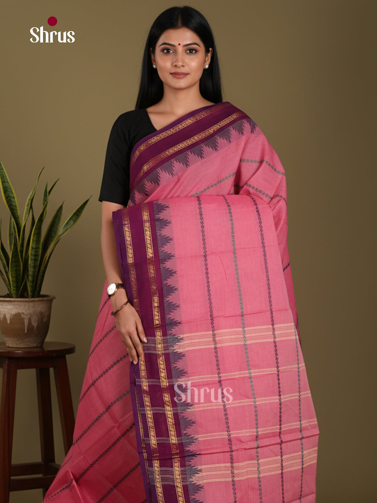 DKS28209 - Chettinad Mix Cotton-Without Blouse Saree
