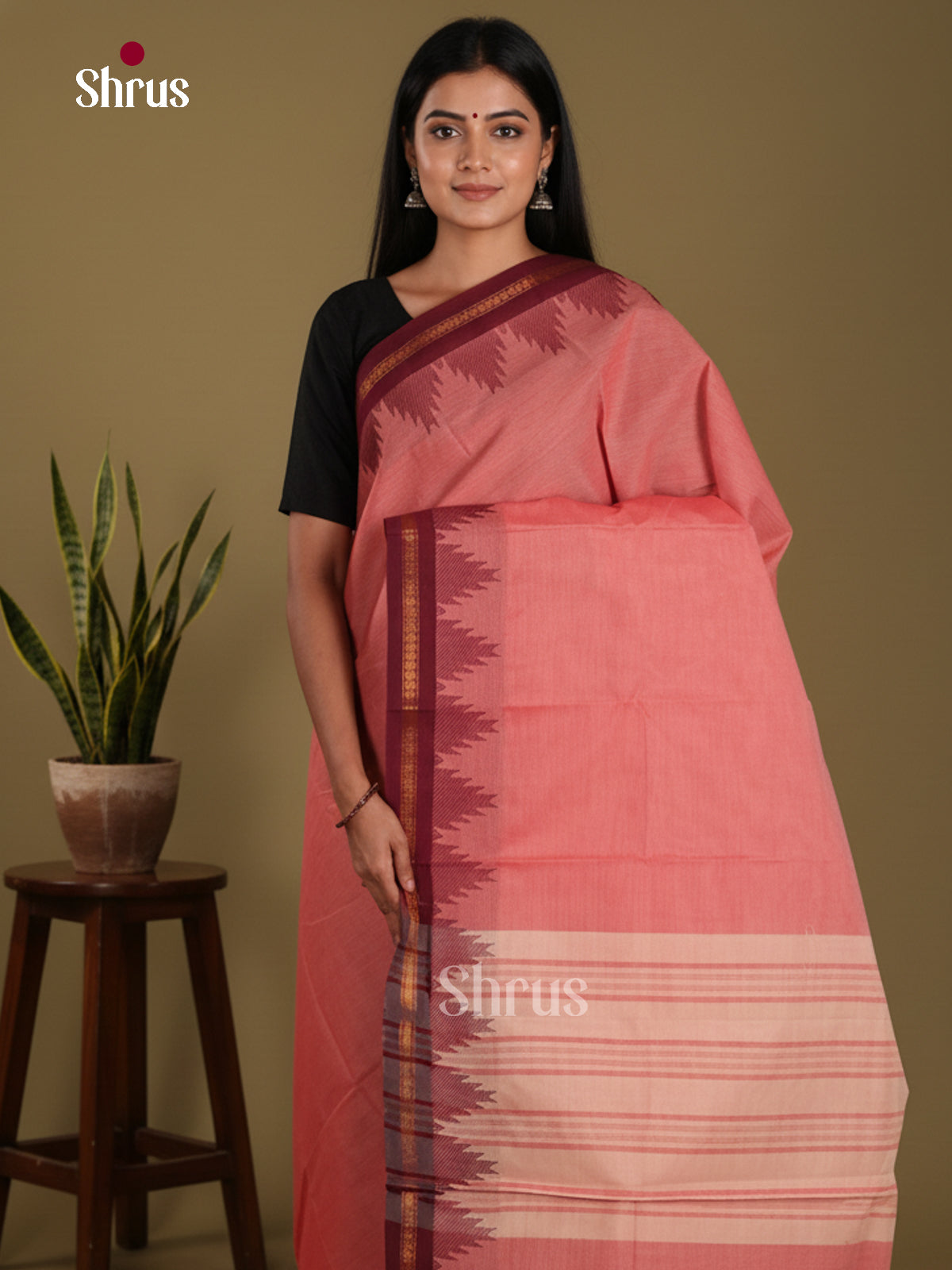 DKS28210 - Chettinad Mix Cotton-Without Blouse Saree - Shop on Shrus.com