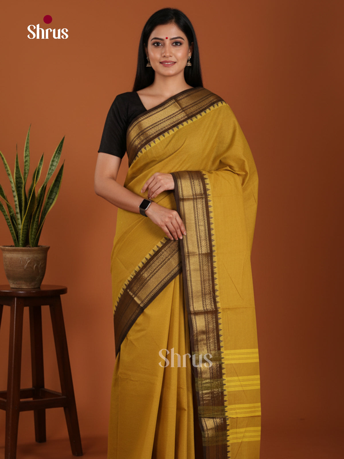 DKS28217 - Chettinad Mix Cotton-Without Blouse Saree - Shop on Shrus.com