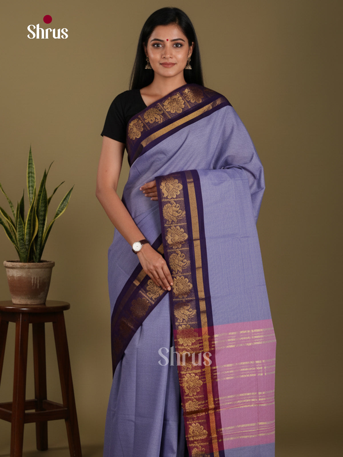 DKS28224 - Chettinad Mix Cotton-Without Blouse Saree - Shop on Shrus.com