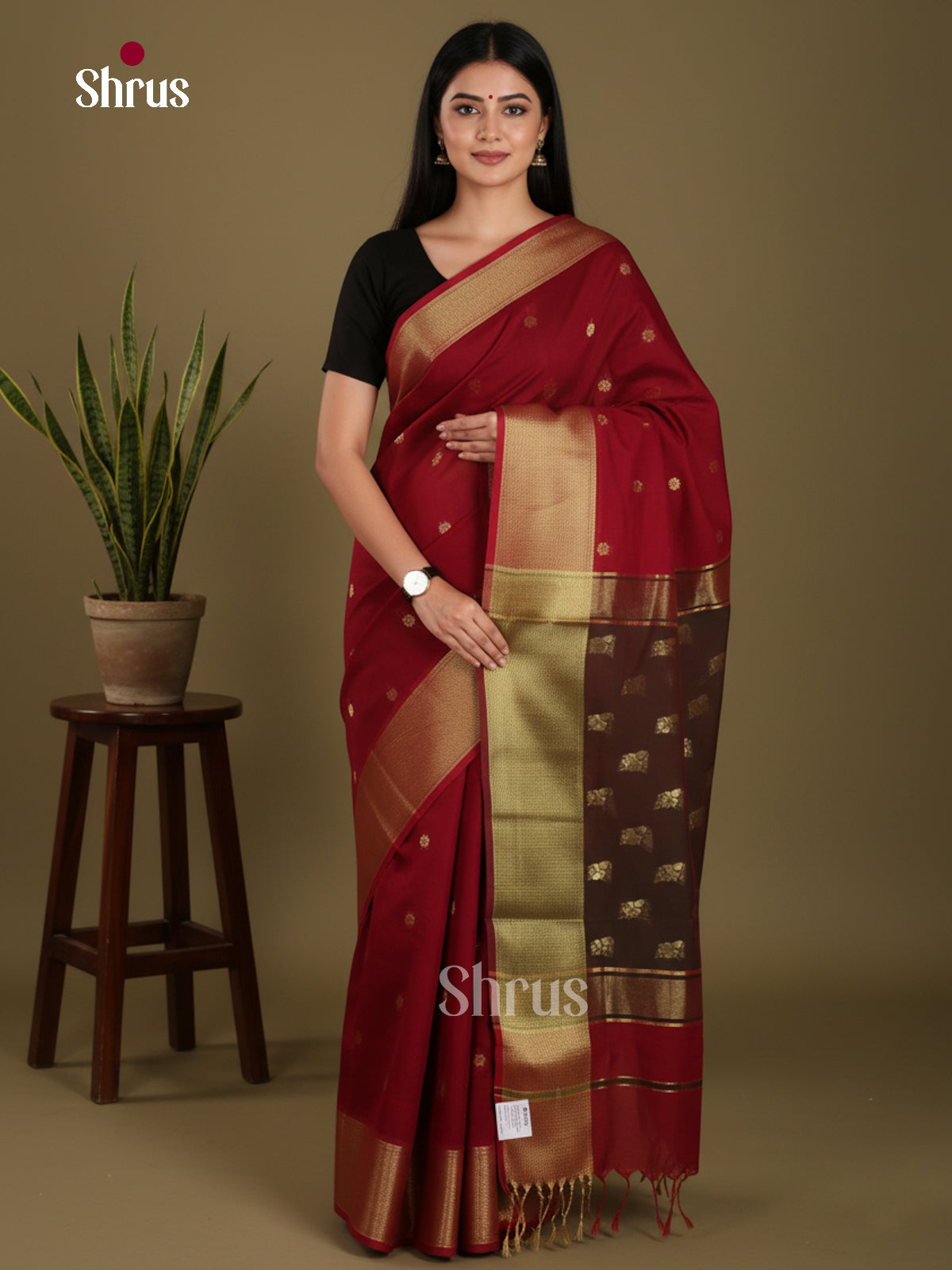 Red & brown - Art Maheshwari  Saree - Shop on Shrus.com