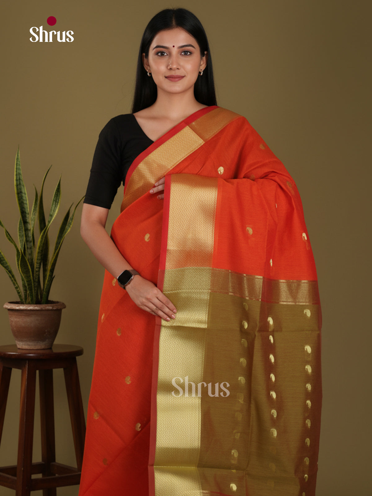 Orange & Green - Art Maheshwari  Saree