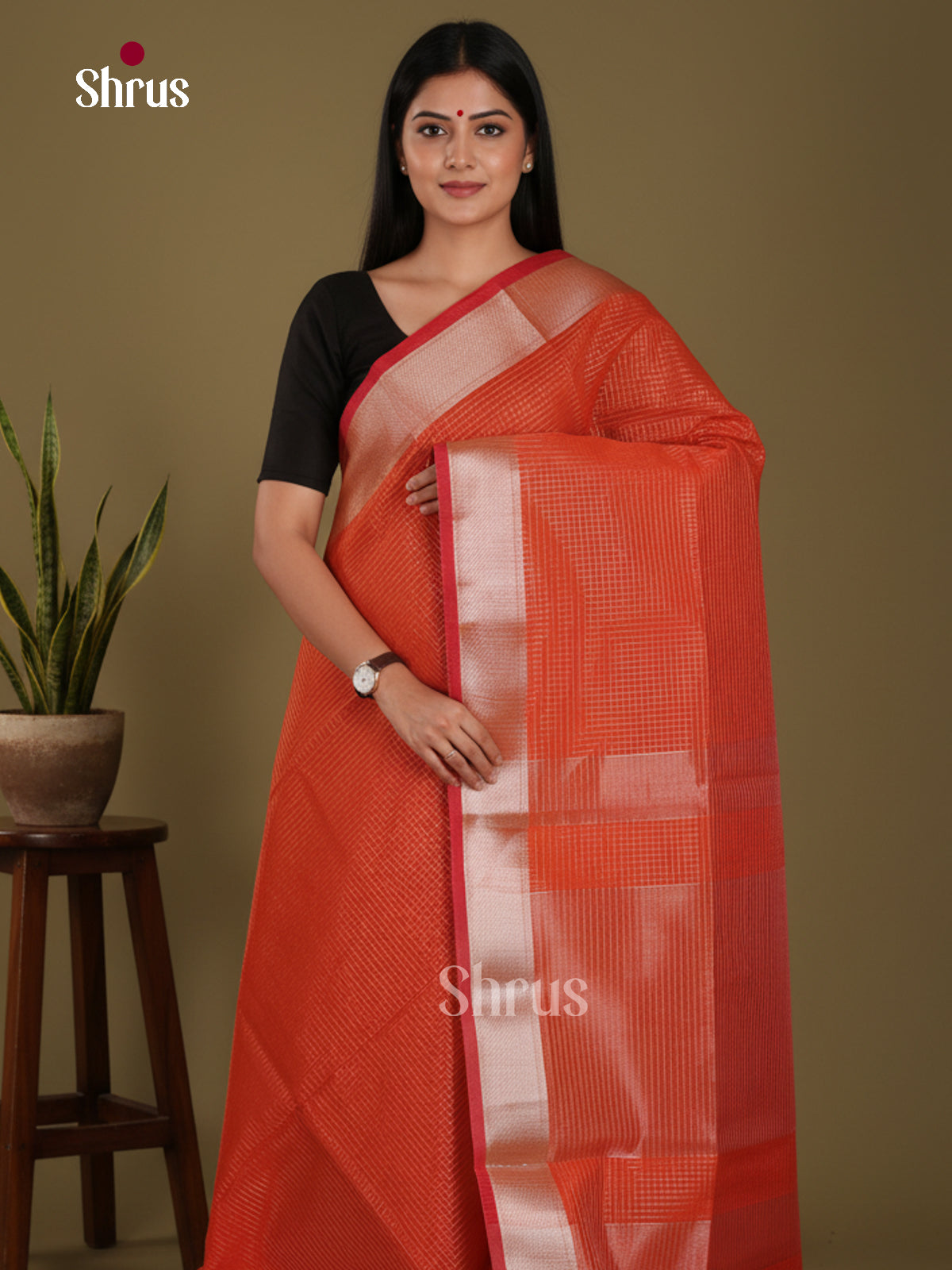Orange- Art Maheshwari  Saree