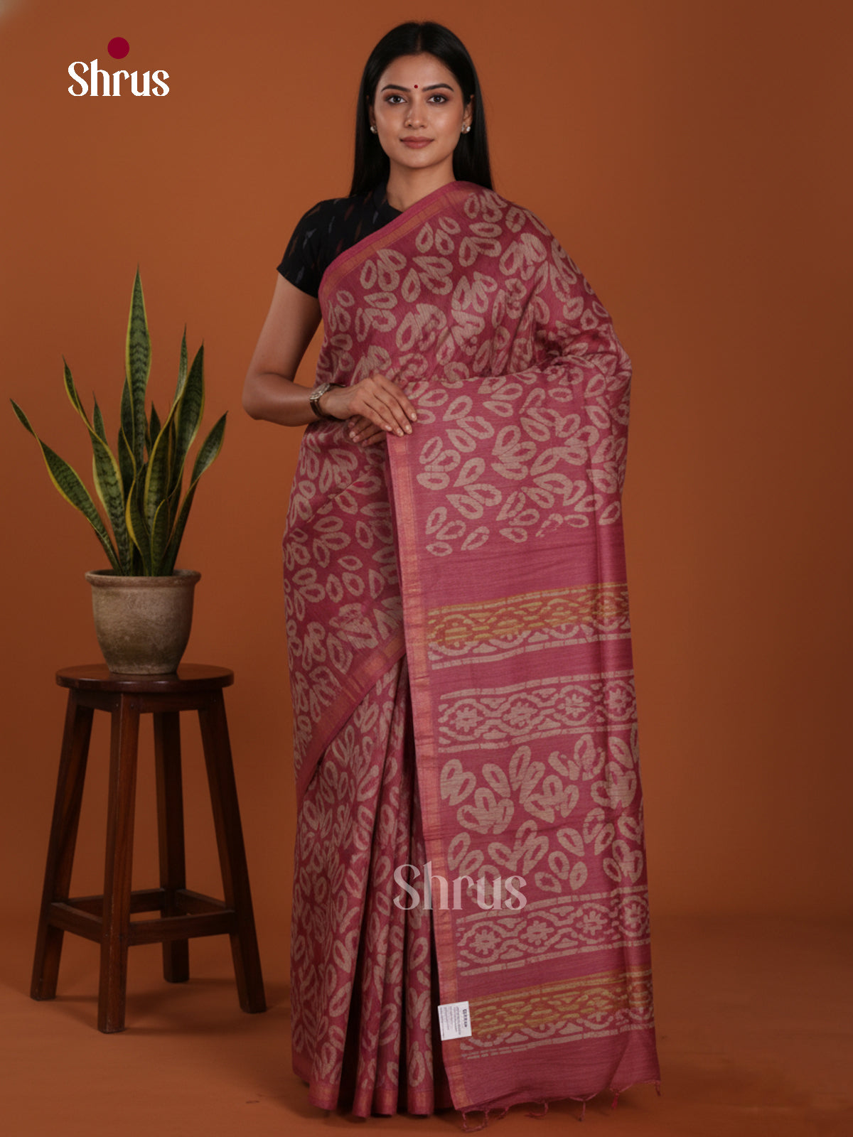 Maroon - Bhatik Saree