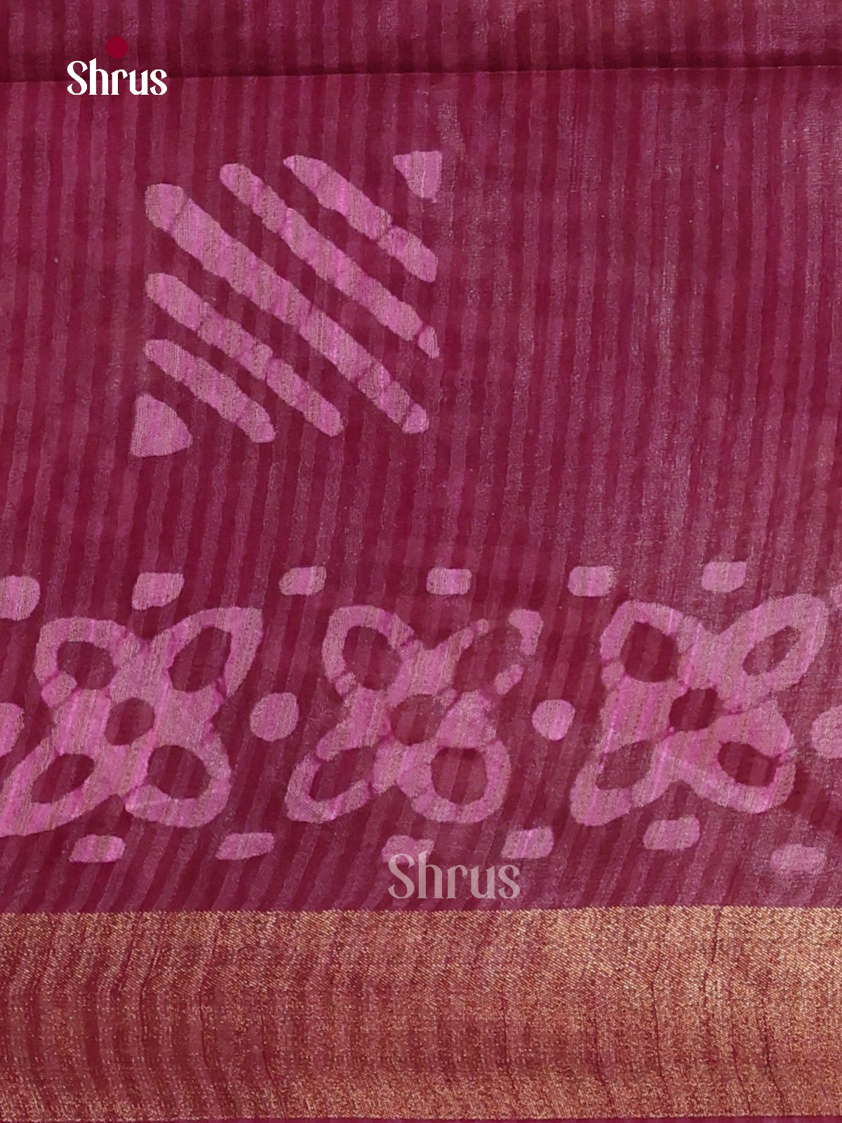 Maroon & Pink  - Bhatik Saree