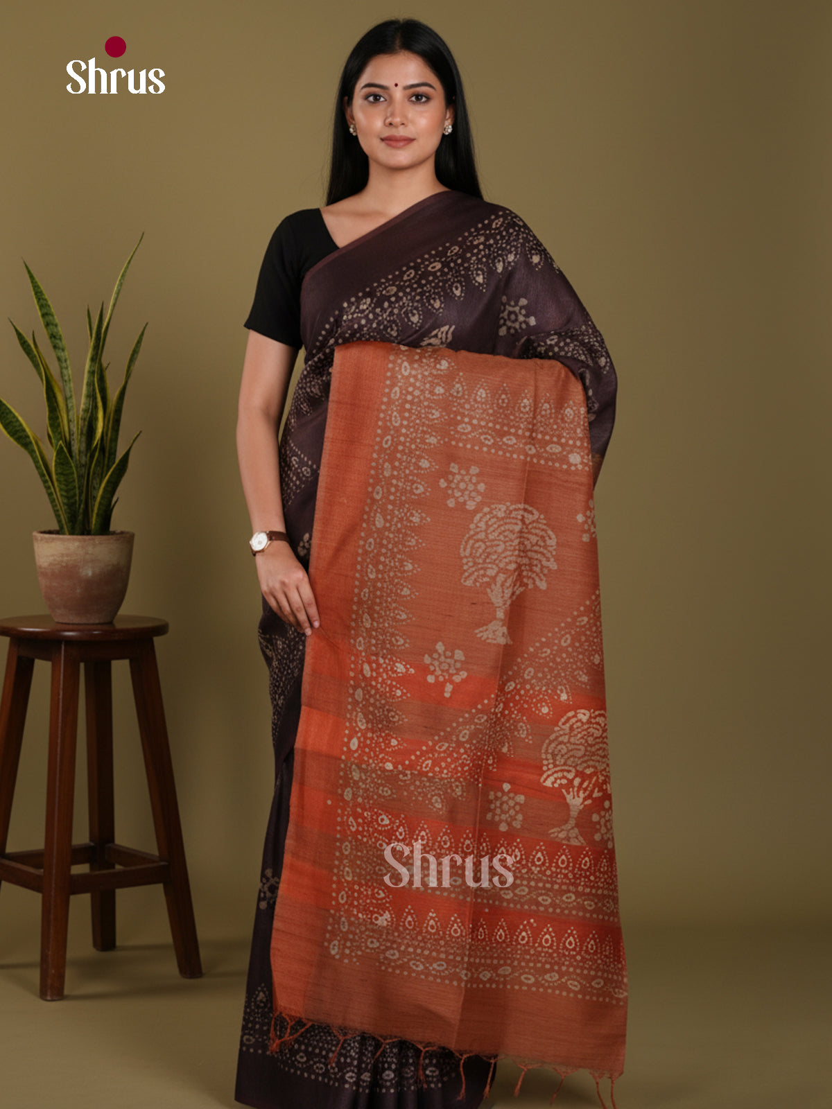 Brown & Brick - Bhatik Saree